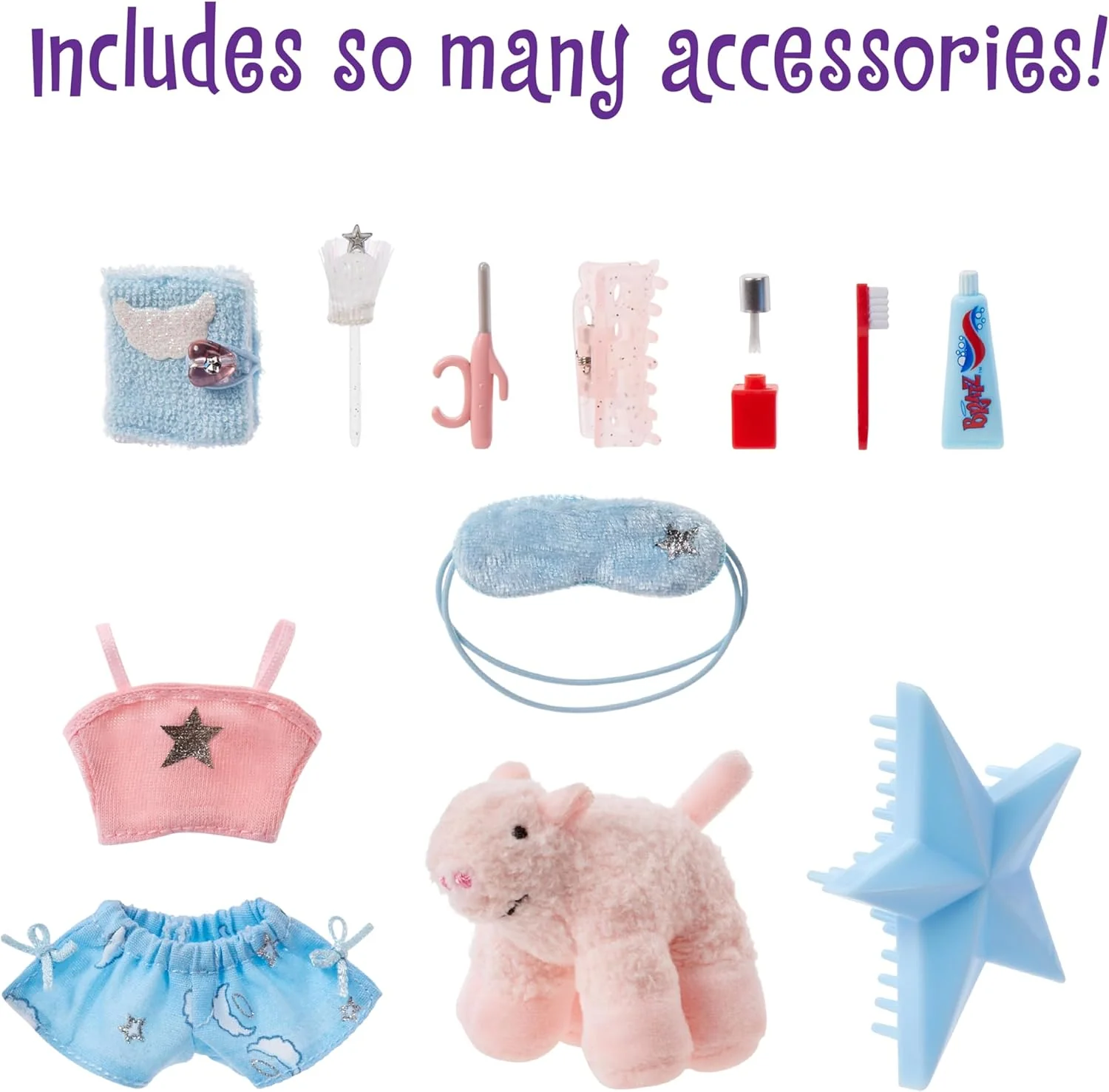 Bratz Slumber Party - Cloe Modepuppe - Mit 2 Pyjama-Garnituren, Plüschtier und Accessoires - Für Kin - Image 4