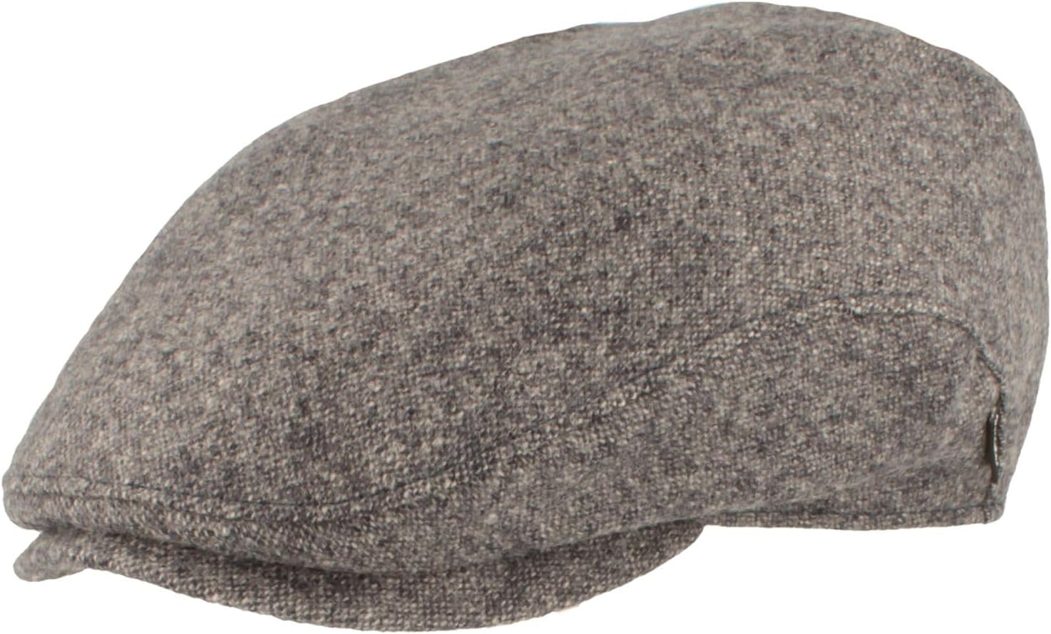 Breiter Herren Winter Schiebermütze mit Ohrenklappen Flatcap Schirmmütze 100% Wolle mit ausklappbare - Image 2