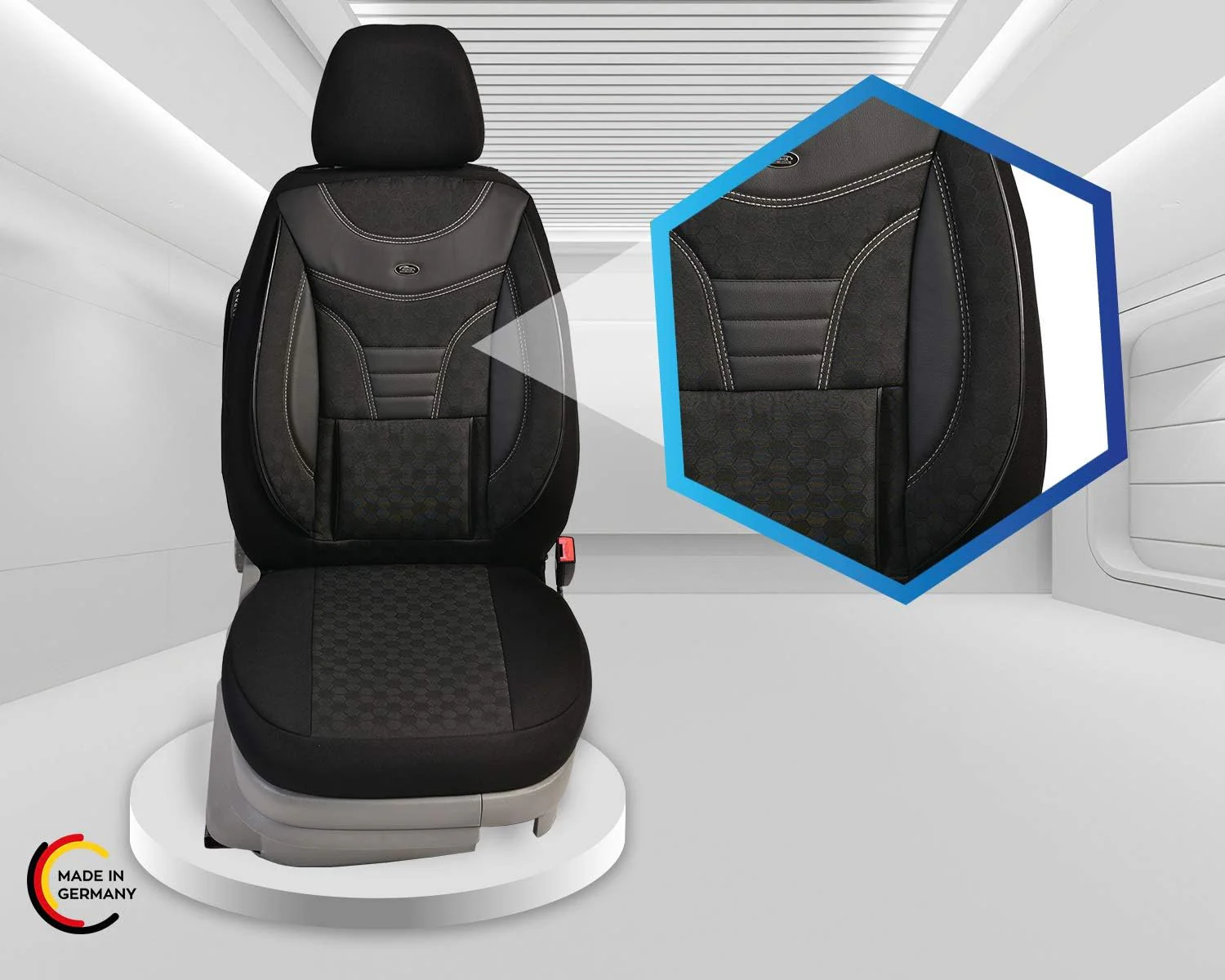 BREMER SITZBEZÜGE Mass Auto Schonbezüge kompatibel mit VW T6 T6.1 Multivan Fahrer & Beifahrer Set ab - Image 8