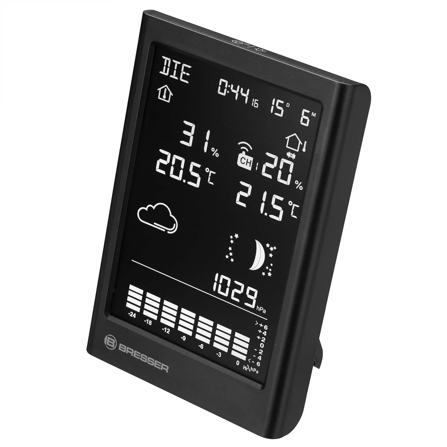Bresser Funk-Wetterstation mit Aussensensor Wettervorhersage Thermo-Hygro Barometer Display - Image 5