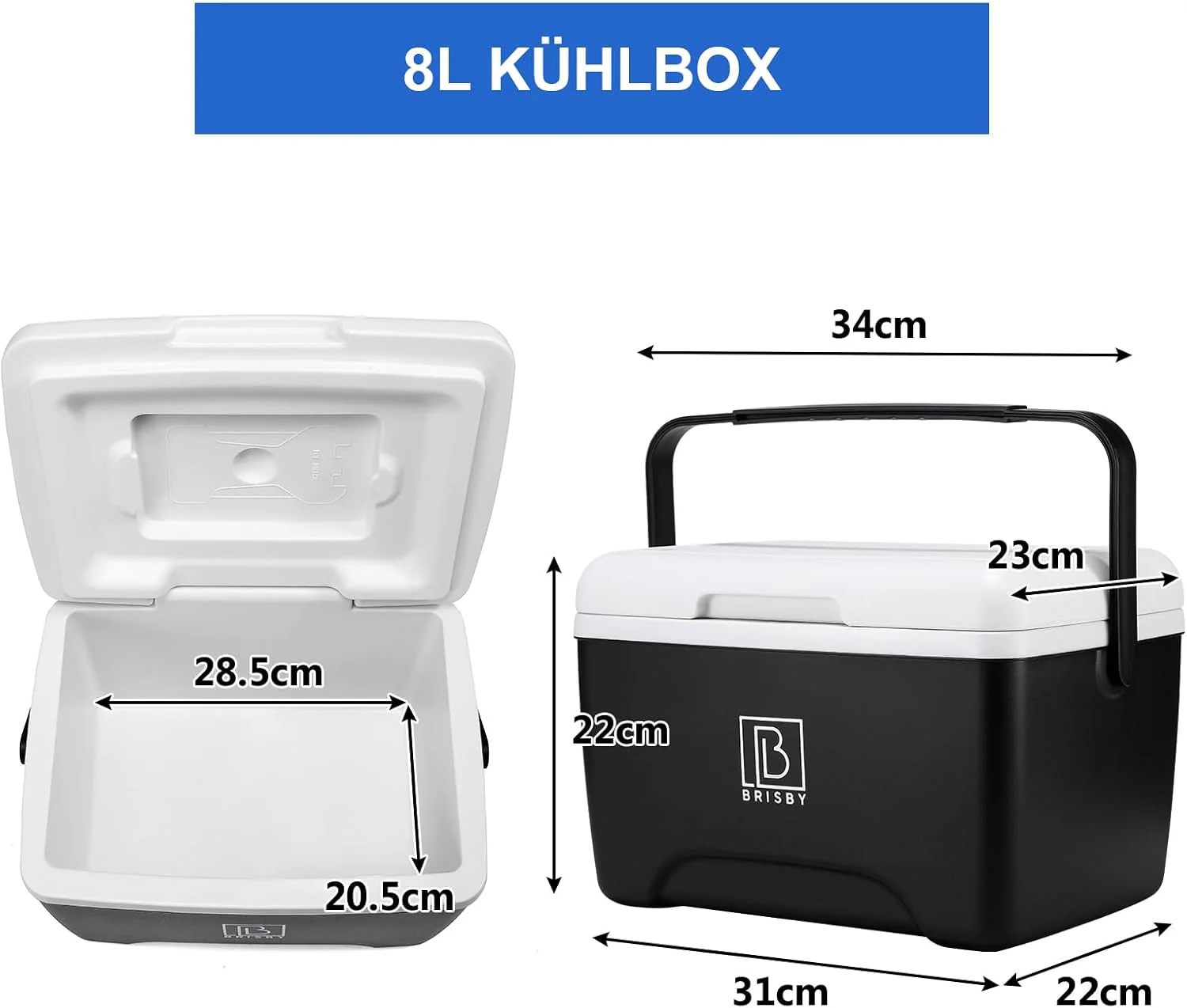 Brisby Kühlbox 8 Liter - 18 Stunden warm - 40 Stunden kühl - Inklusive 2 grosse Kühlelemente 450 ML - Image 5