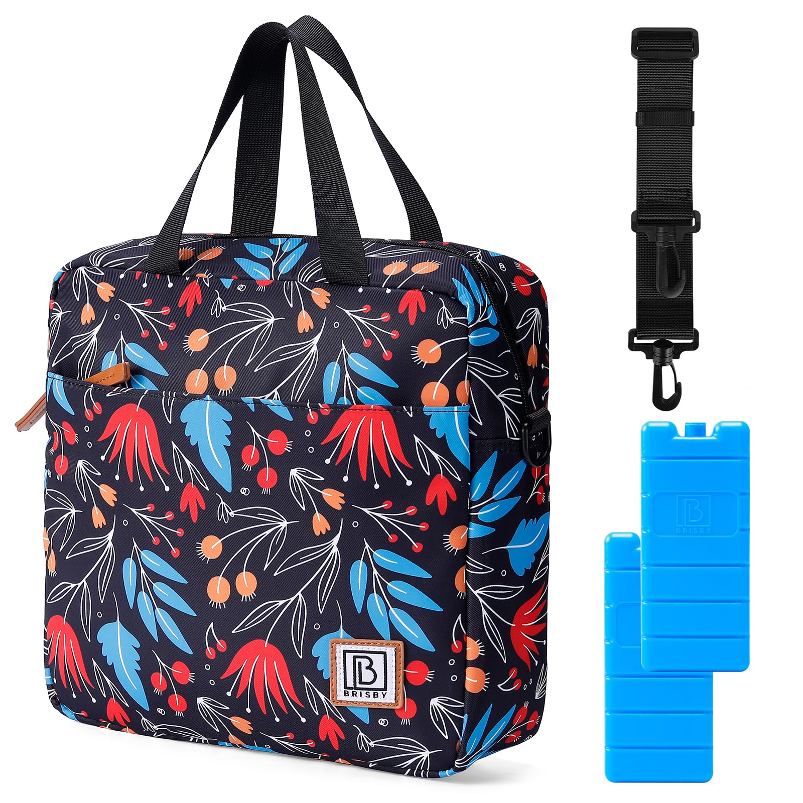Brisby Lunchtasche - 7L, Vierschicht isolierte Kühltasche mit Kühlelemente, vielseitige Lunchbag (Na