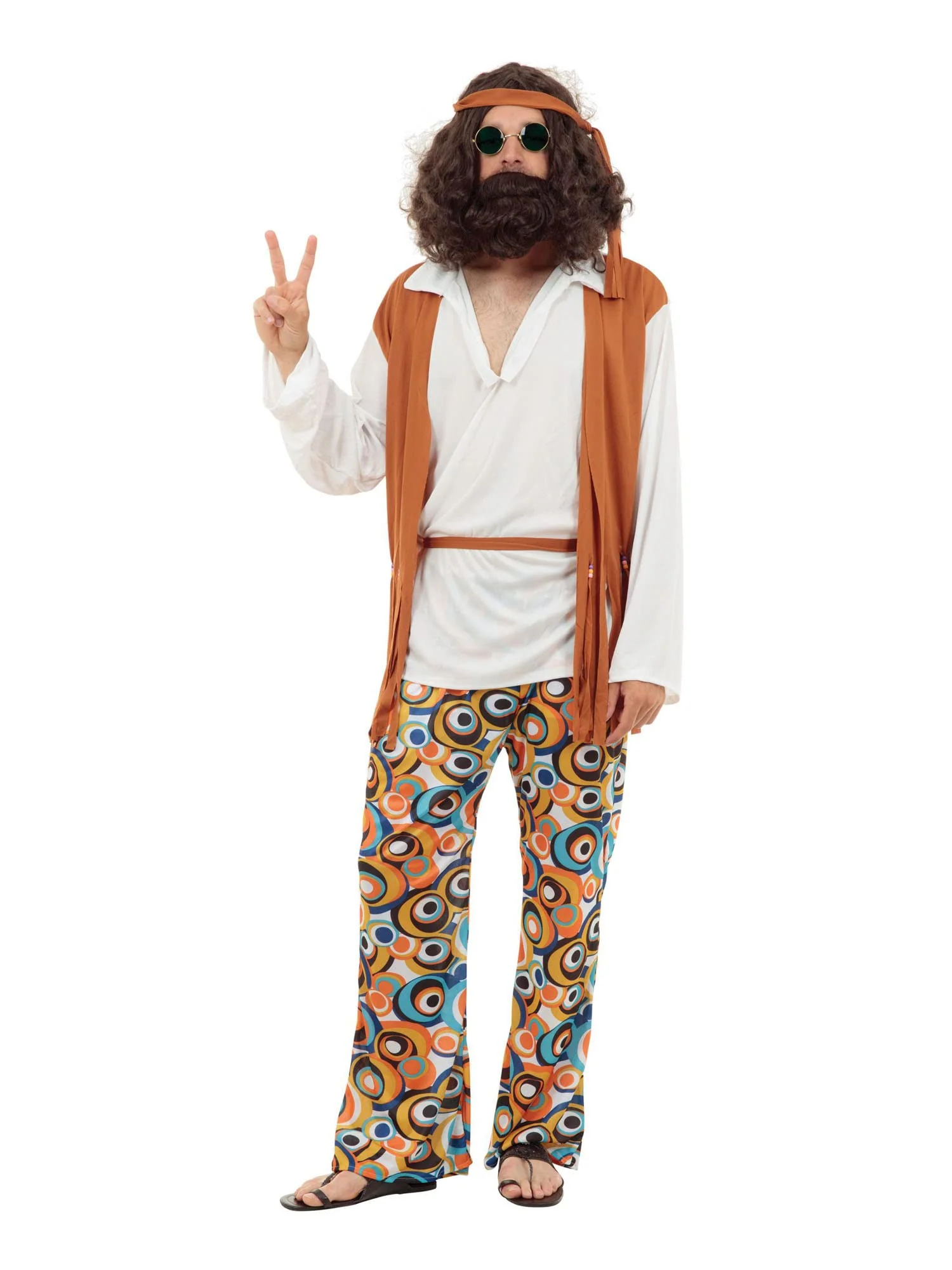 Bristol Novelty AC591 Hippie Kostüm für Männer, M