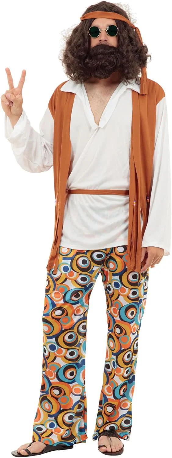 Bristol Novelty AC591 Hippie Kostüm für Männer, M - Image 2