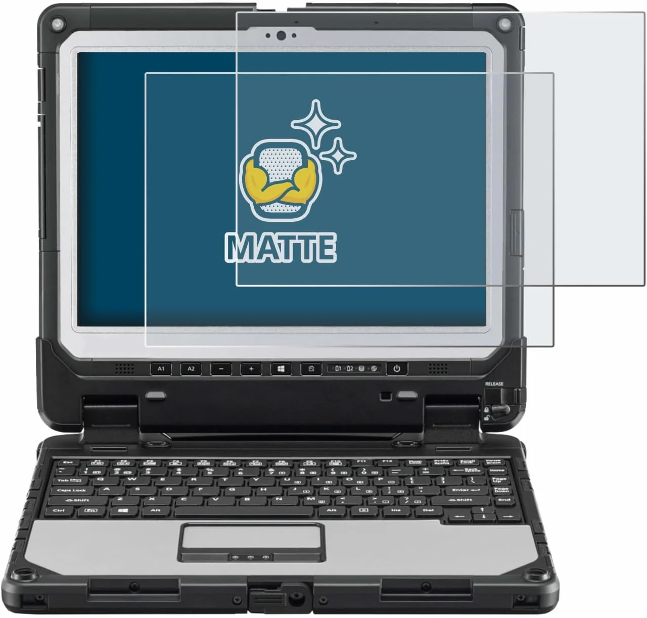 BROTECT Entspiegelungs-Schutzfolie für Panasonic Toughbook CF-33 (2 Stück) Matte Displayschutz-Folie - Image 2