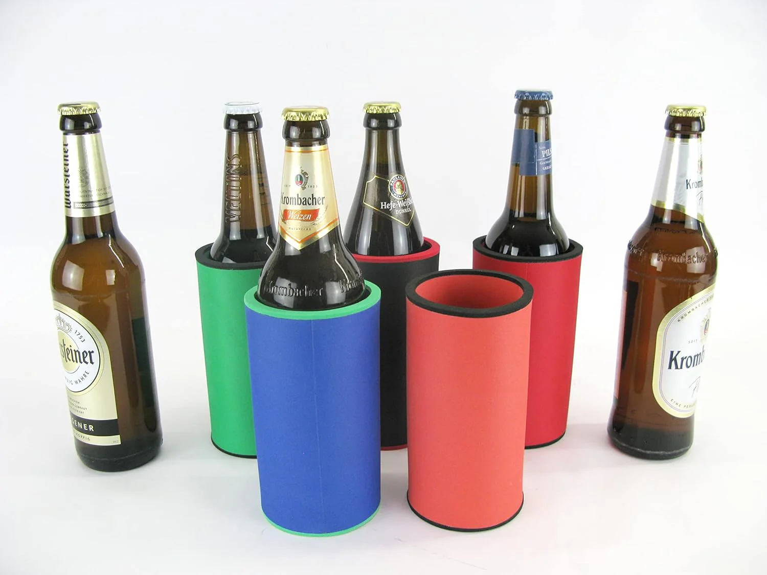 Bunte Mischung - 5er Set Getränkekühler 0,5l Flasche - Bierkühler - Neoprenkühler - passgenau ~Flasc - Image 2