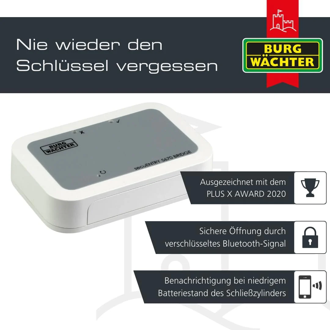 BURG-WÄCHTER secuENTRY Bridge 5670, Türöffnung und -schliessung aus der Ferne via KeyApp, WLAN, Blue - Image 3