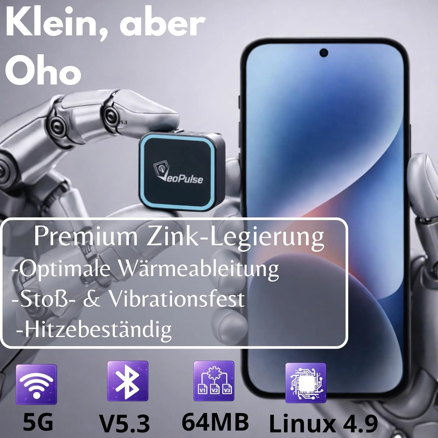 C-Pro USB-A Kabelloser CarPlay & Android Auto Adapter – Dual-Speicher (Ideal für Paare) – Zink-Gehäu - Image 5