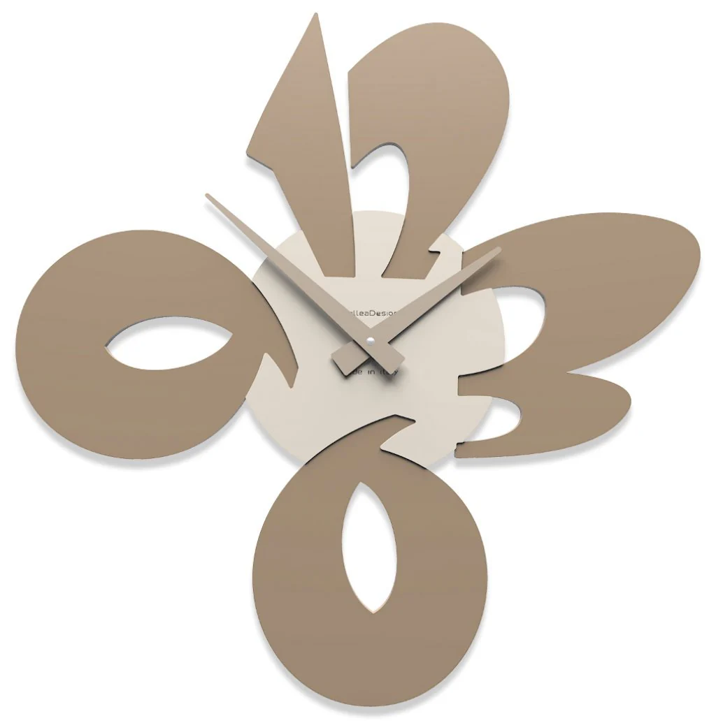 CalleaDesign - Wanduhr Ciccio, Milchkaffee, Milchkaffee