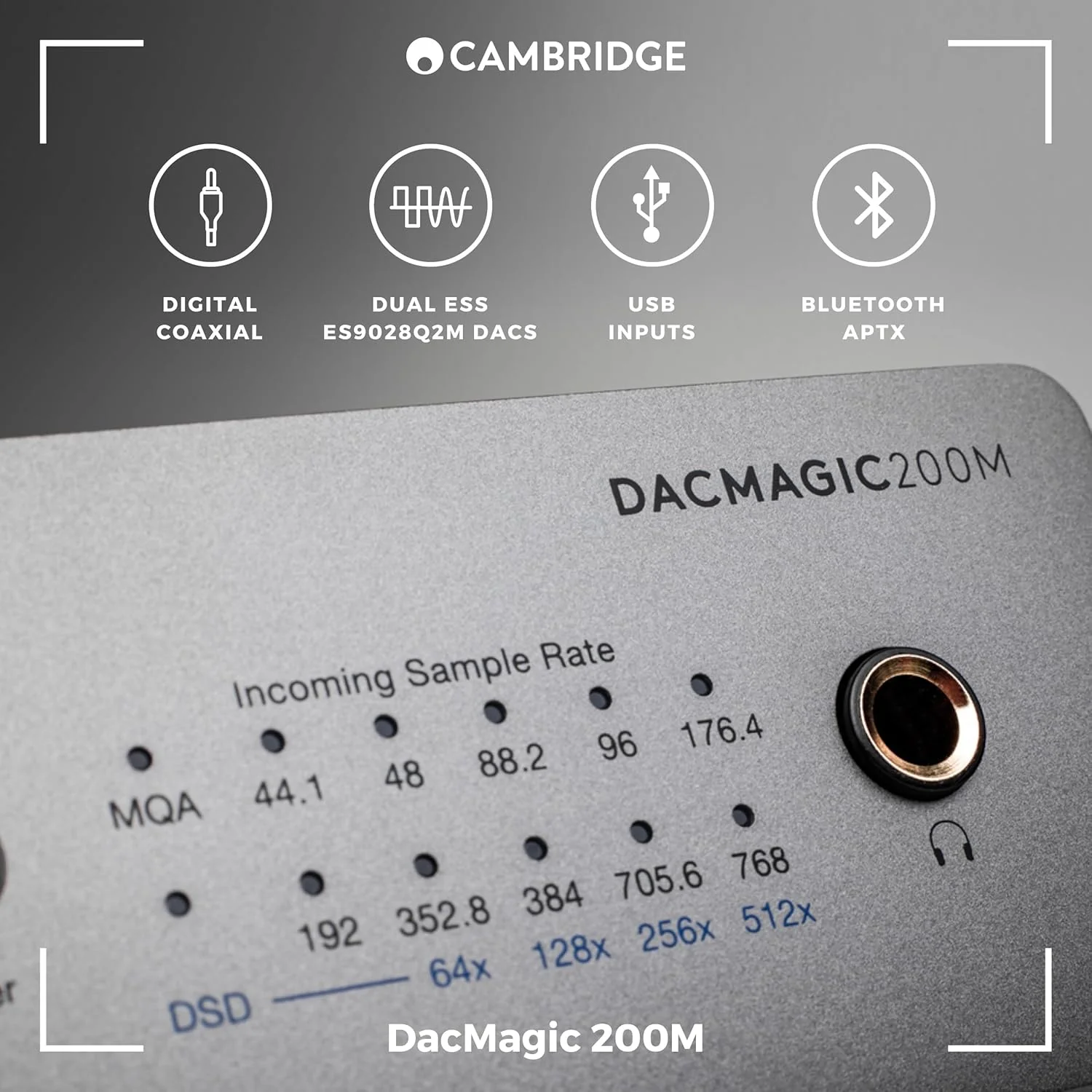 Cambridge Audio DacMagic 200M - MQA HiFi DAC und Kopfhörerverstärker mit Bluetooth - PC/MAC-Unterstü - Image 3