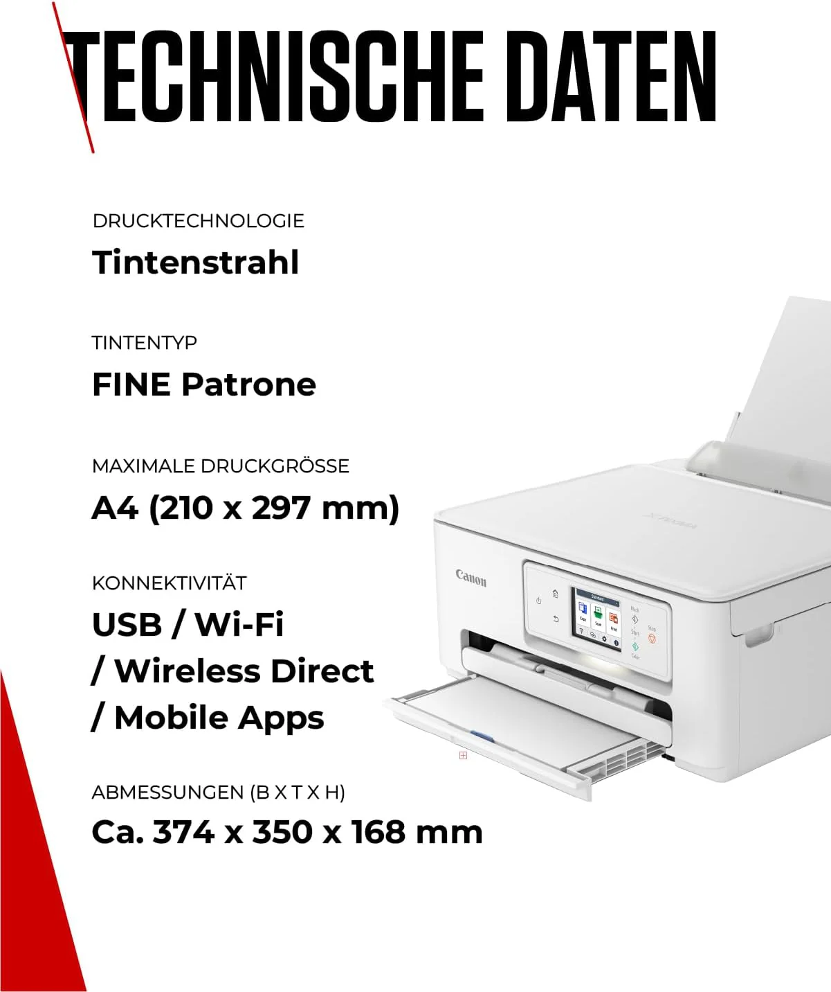 Canon PIXMA TS7650i Multifunktionsdrucker 3in1 (Tintenstrahl,Drucken, Kopieren, Scannen, A4, 6,7 cm - Image 6