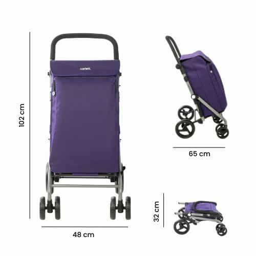 Carlett - Lite Family Lett470 | Warenkorb | Zusammenklappbarer Einkaufswagen | 4 Räder | Verstellbar - Image 3