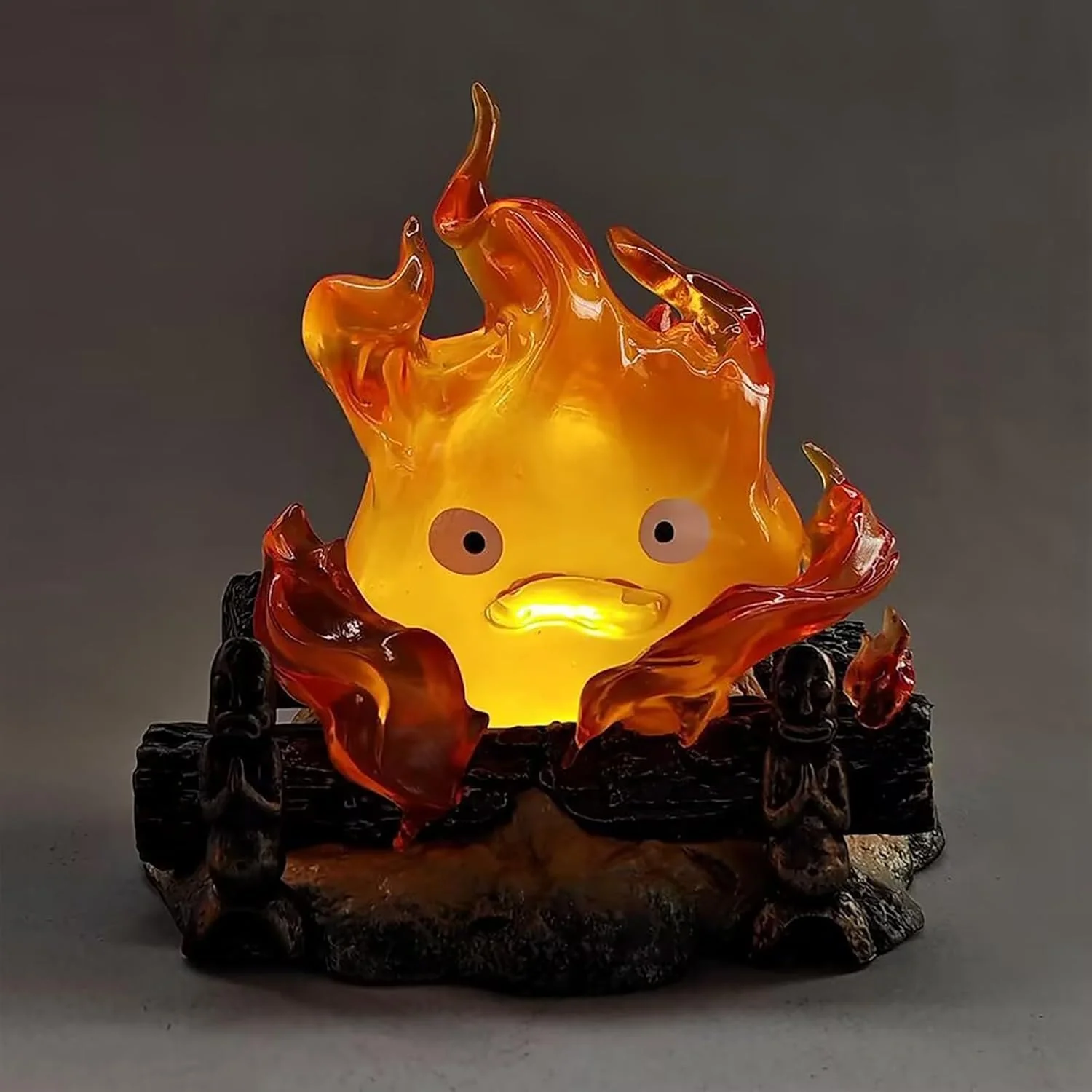 Cartoon-Kalzifer-Objekte, Lampe, Cartoon-Anime, 12 cm, Kerze, Desktop-Actionfiguren, Modell, Statue, - Image 3