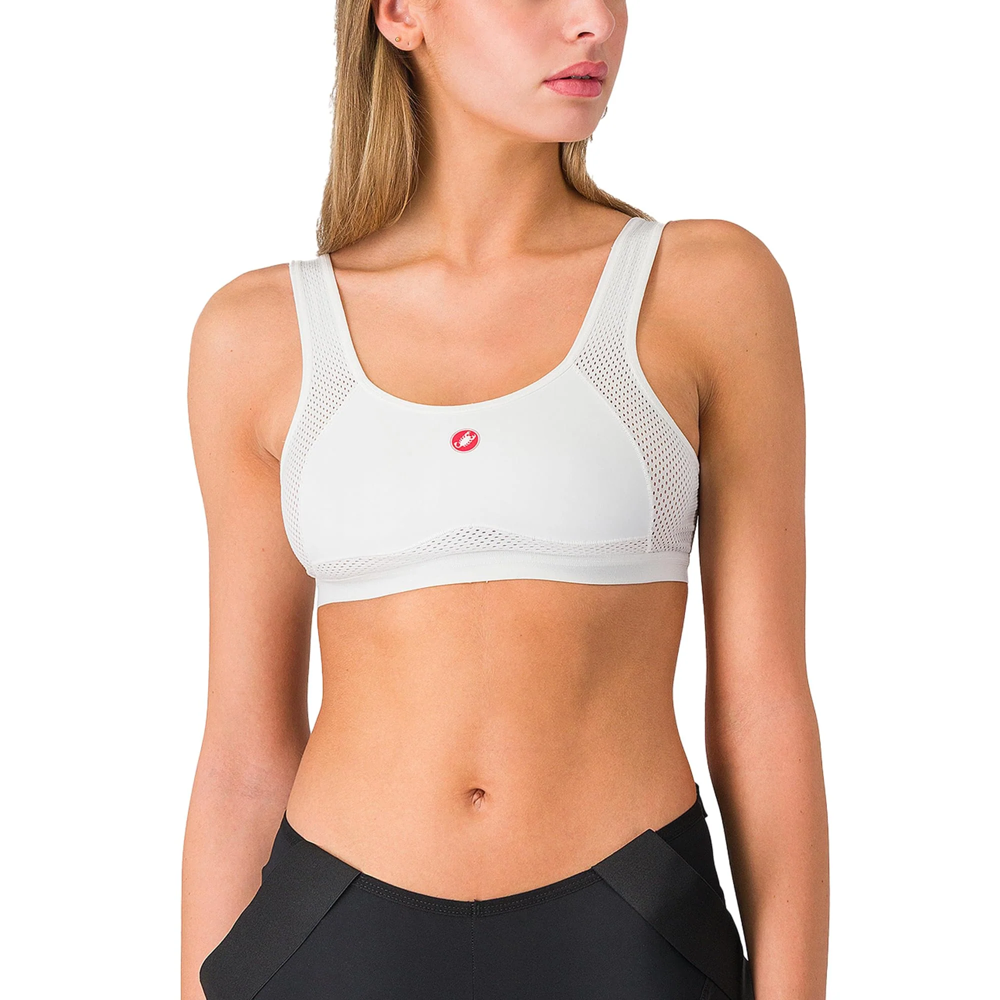 CASTELLI Damen Rosso Corsa Bra Sports, Weiss Schwarz