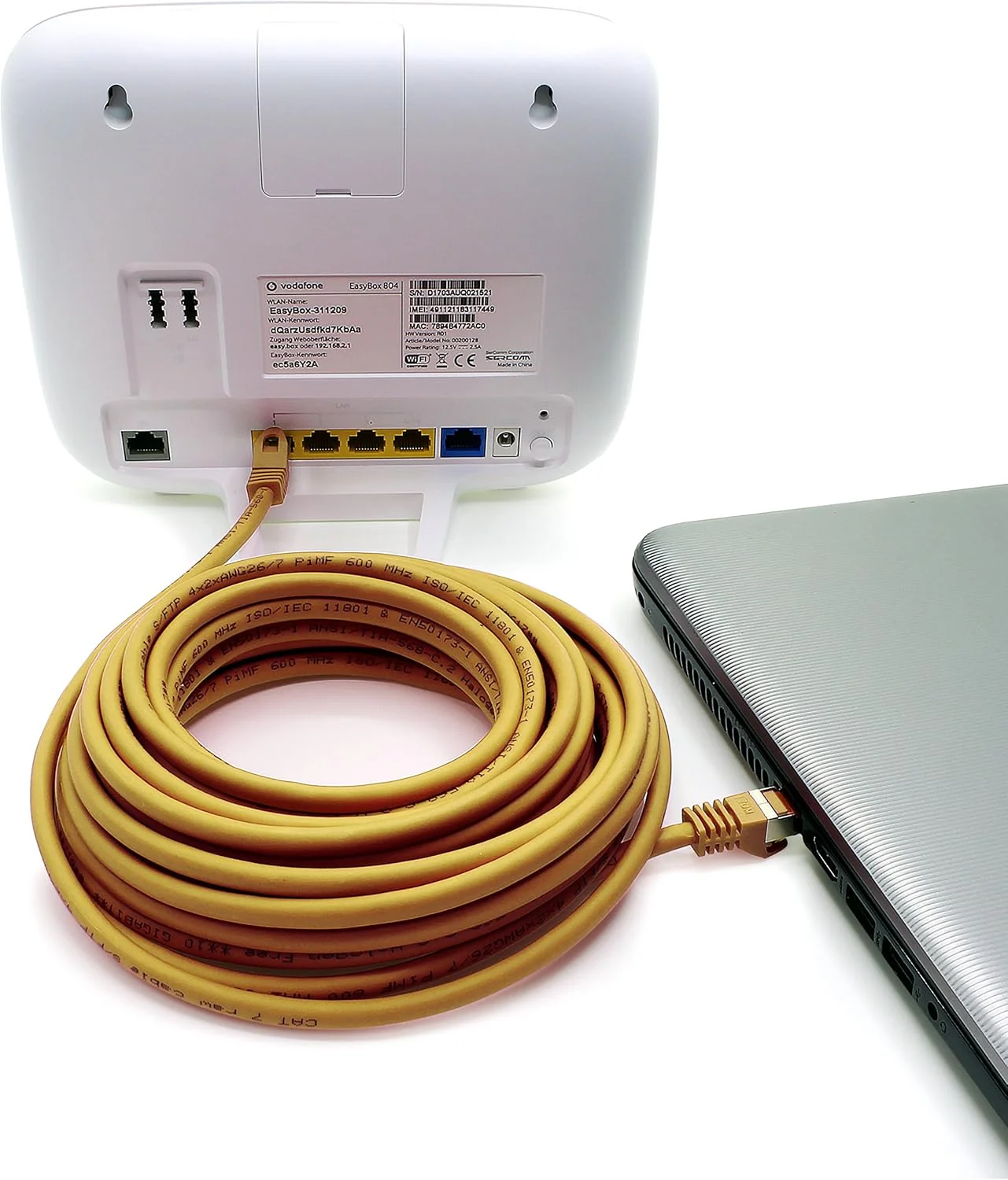 Cat.7 Netzwerkkabel 2m Gelb 10 Stück Cat7 Ethernetkabel Netzwerk LAN Kabel Rohkabel 10 Gb s SFTP PIM - Image 6