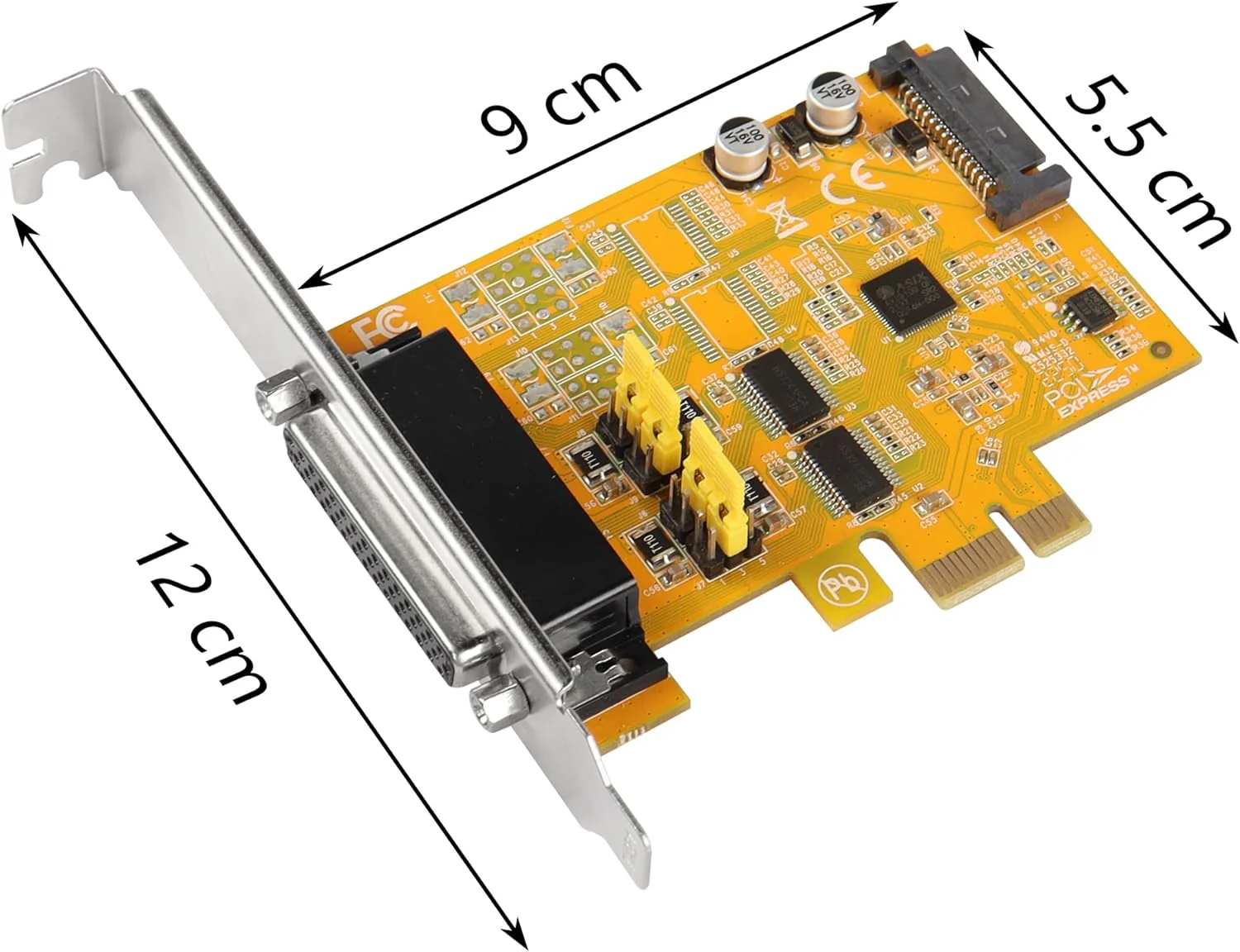 CERRXIAN PCIE auf 2 Port RS232 Erweiterungskarte, DB9 Dual Channel PCIe X1 AX99100 Erweiterungskarte - Image 6