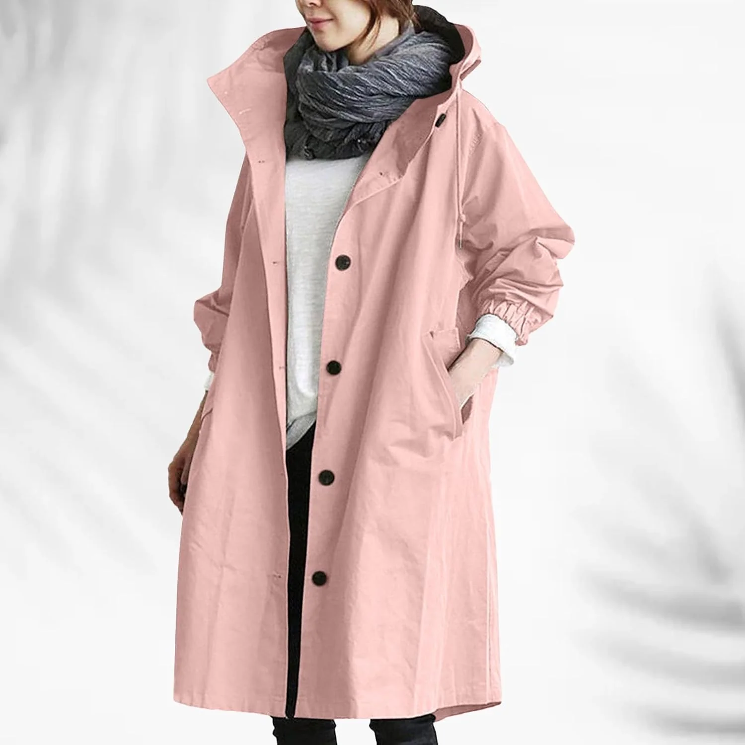 C'est TT Regenjacke Damen Atmungsaktiver Windbreaker Mit Kapuze Regenponcho Leicht Mehrzweck Windbre - Image 7
