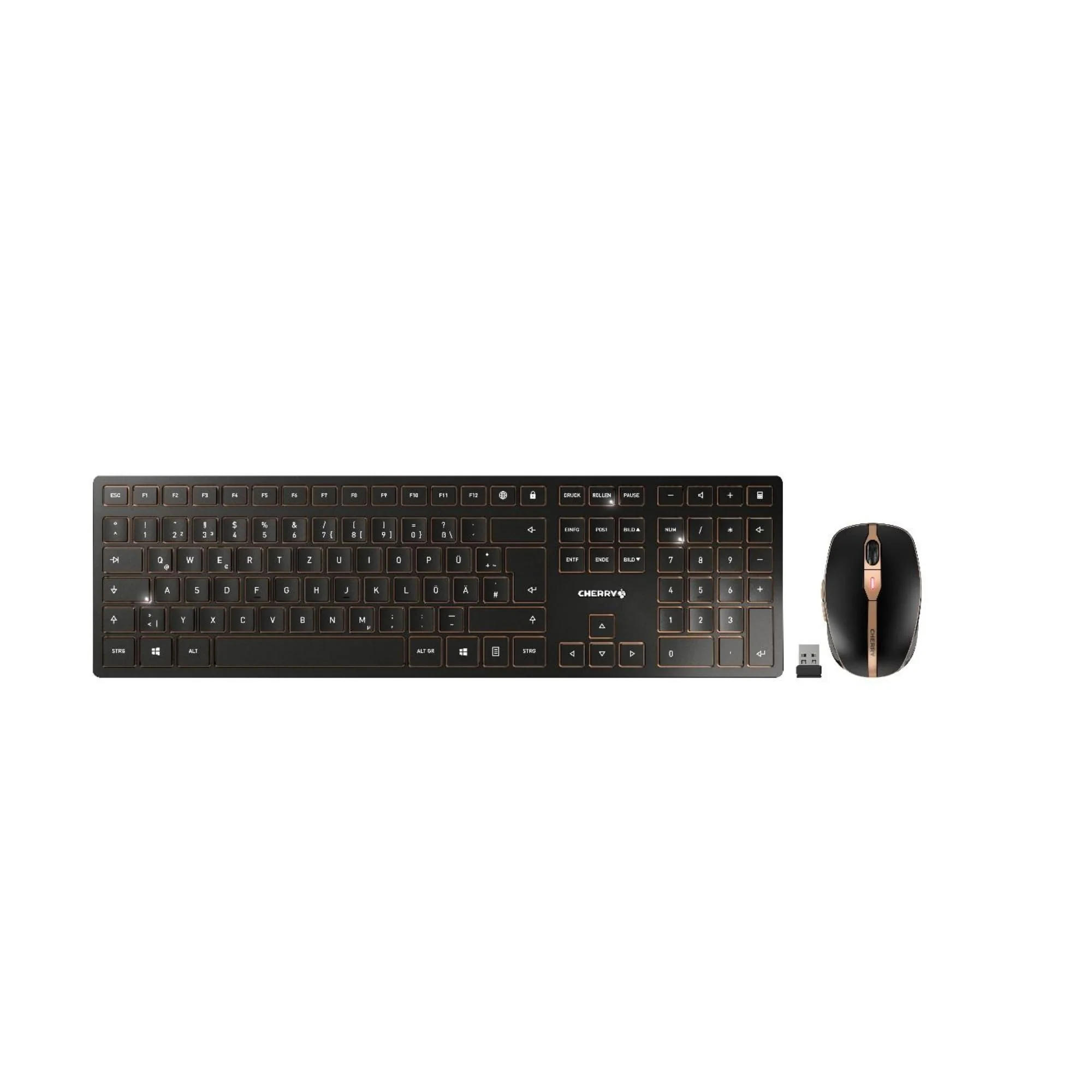 CHERRY DW 9000 SLIM, Kabelloses Tastatur-Maus-Set, Tschechisches/Slowakisches Layout (QWERTZ/QWERTY)