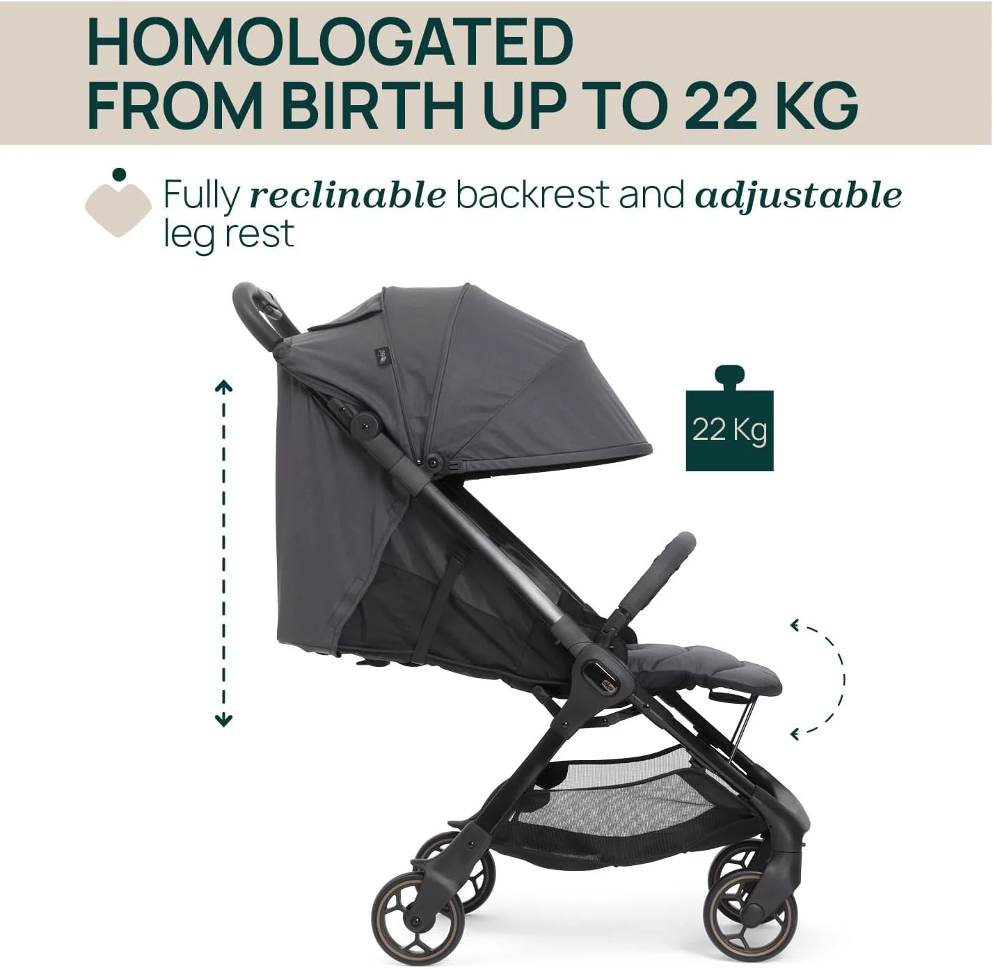 Chicco WE 2 Kinderwagen, leichter, faltbar, von 0 Monaten bis 22 kg, Reise-Kinderwagen, leichter Flu - Image 5