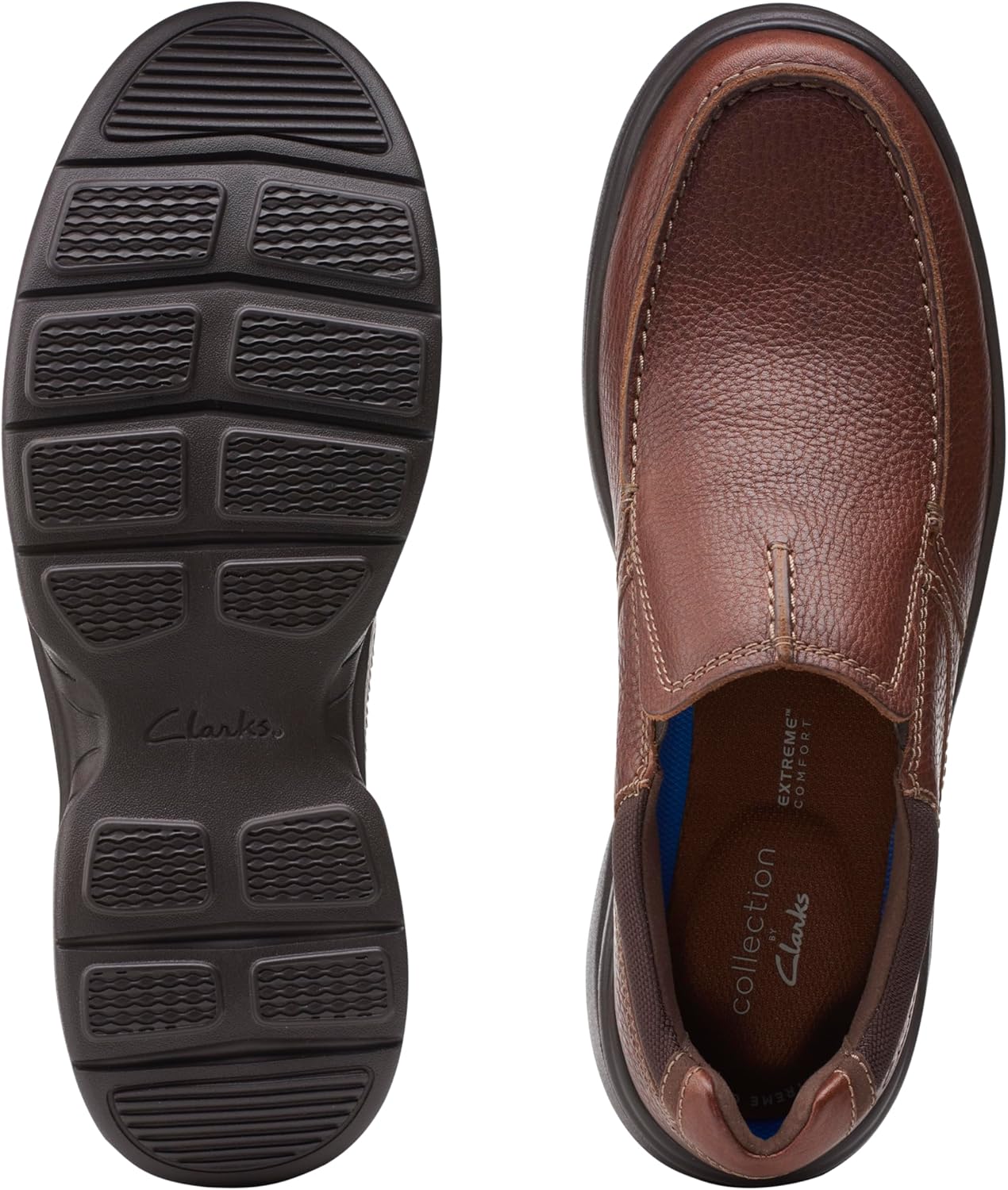 Clarks Herren Bradley Free Slipper 43 EU Weit Tan Tumbled, 43 EU Weit Tan Tumbled - Image 4