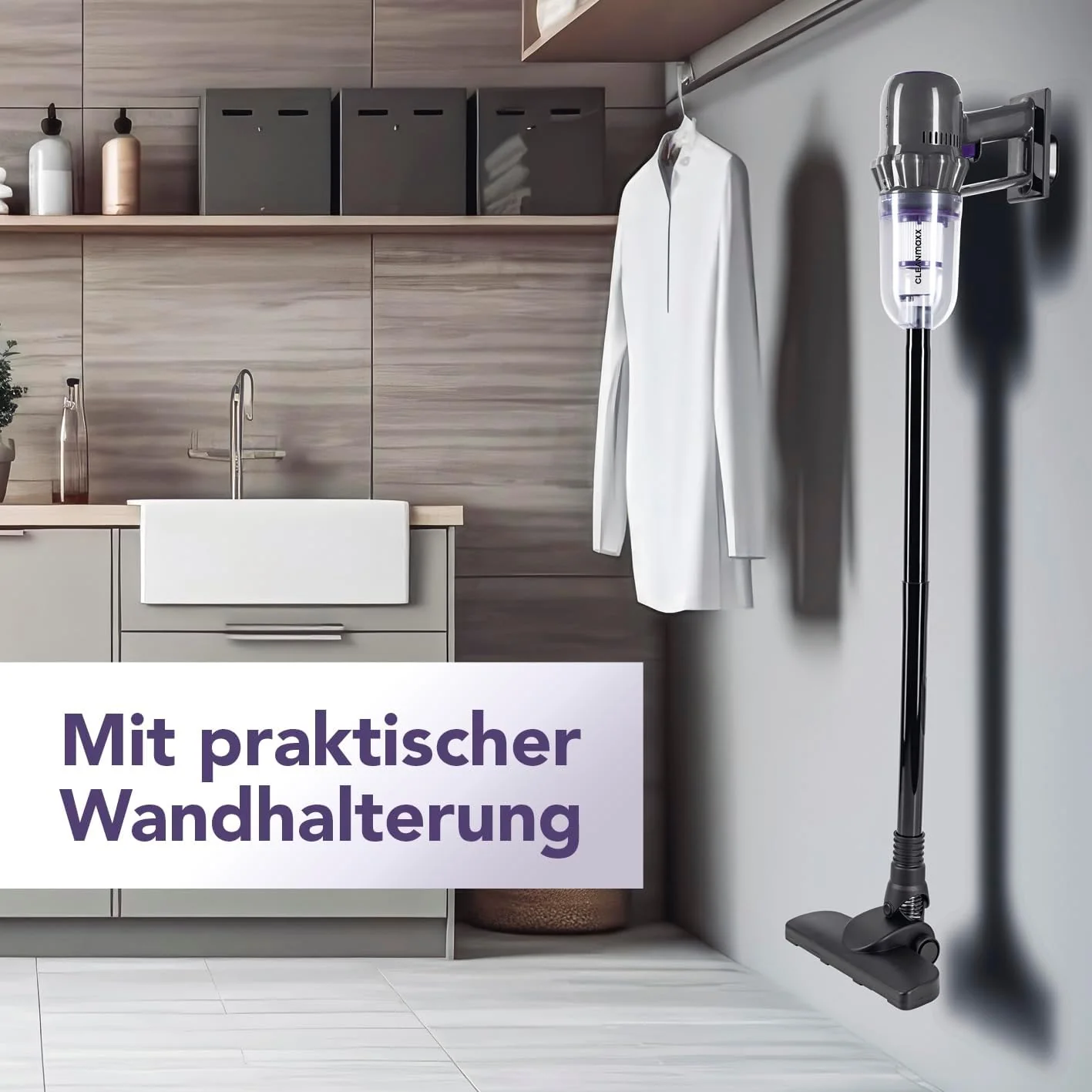 CLEANmaxx Akku Staubsauger | 2in1 Handstaubsauger & Bodenstaubsauger | max. 30 Min. Laufzeit | kabel - Image 6