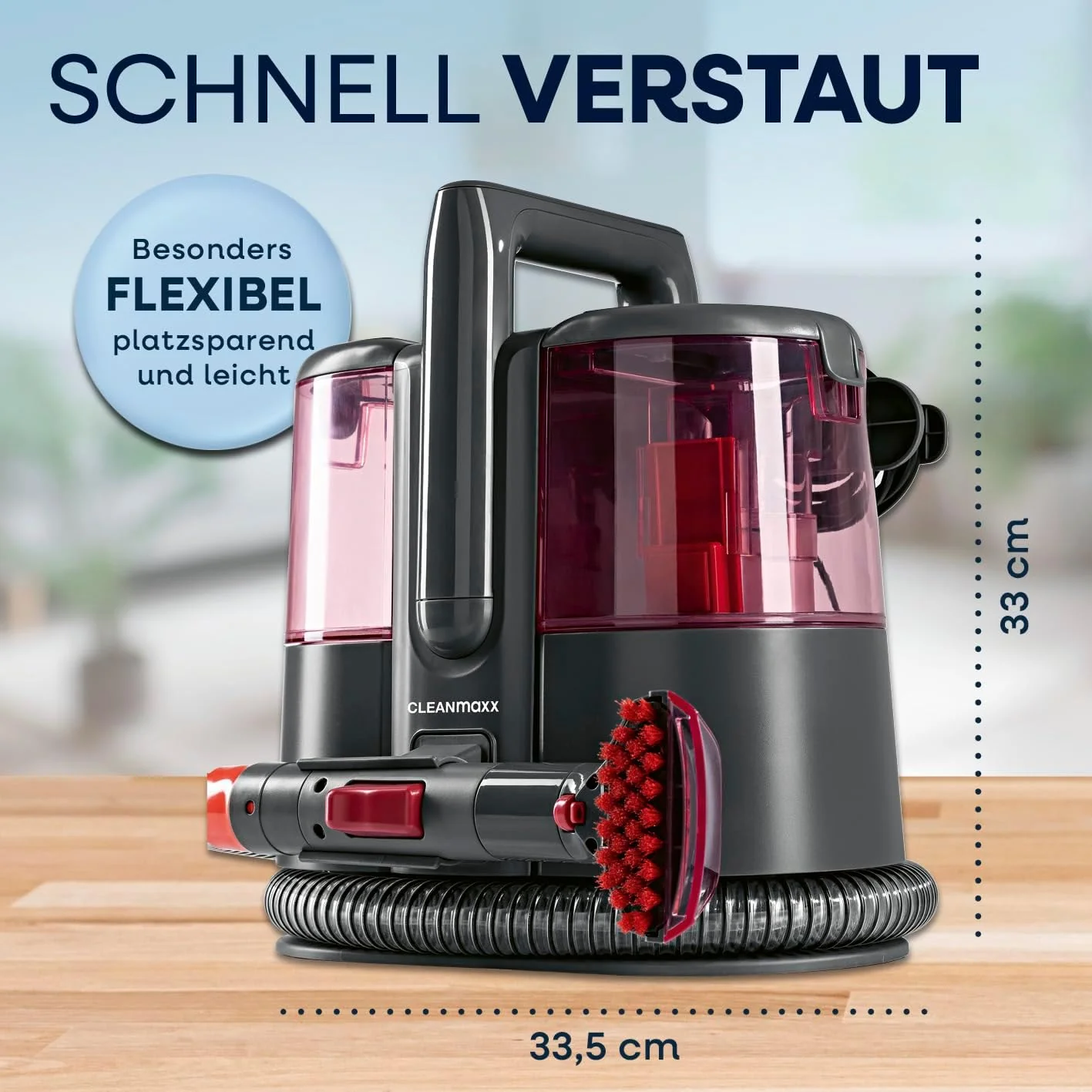 CLEANmaxx Teppichreiniger & Polsterreiniger Pro Power | Spot Cleaner & EASYmaxx Teppichreiniger Mitt - Image 8