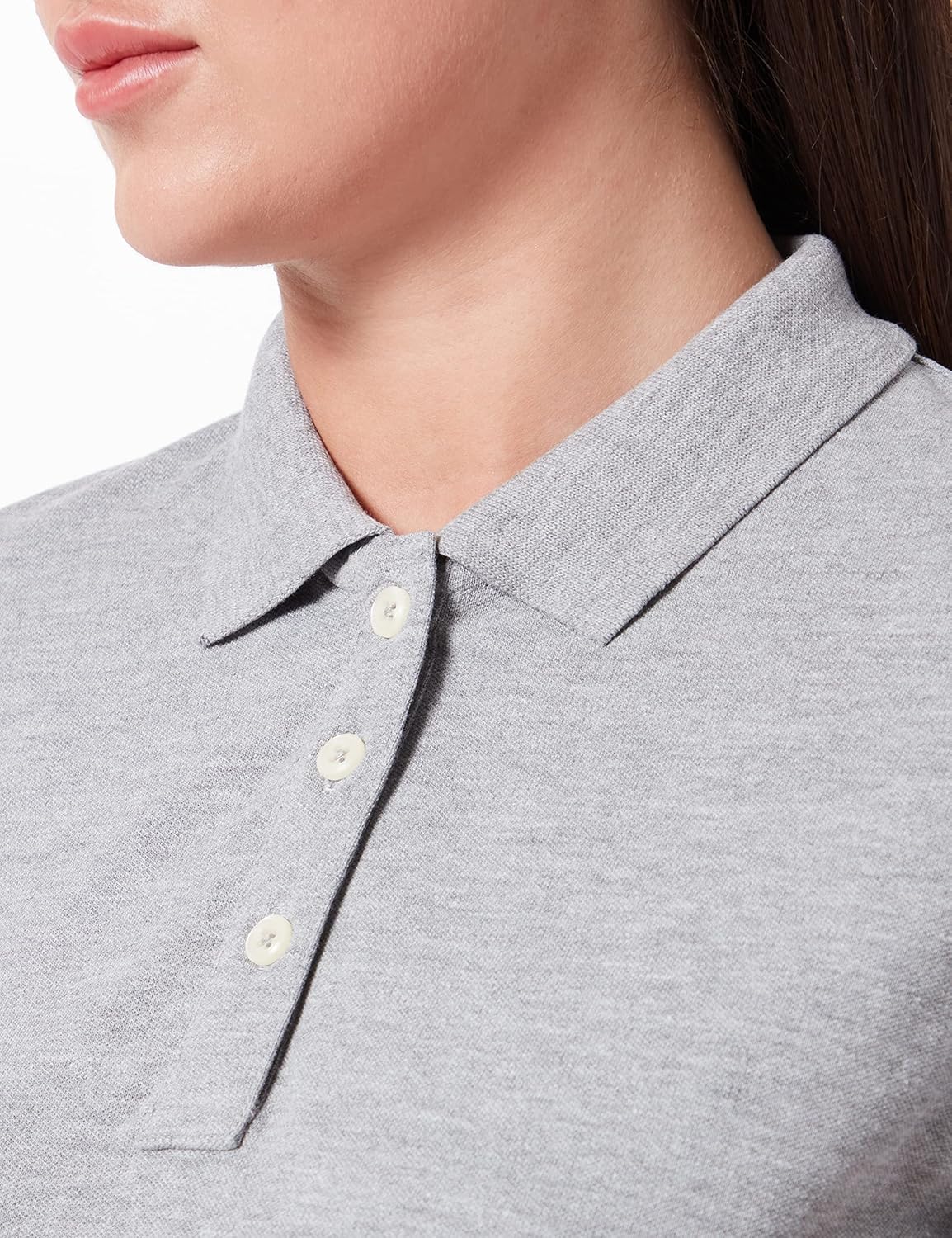 Clique Damen Premium Polo Shirt Polohemd, Grau (Grau), Meliert - Image 3