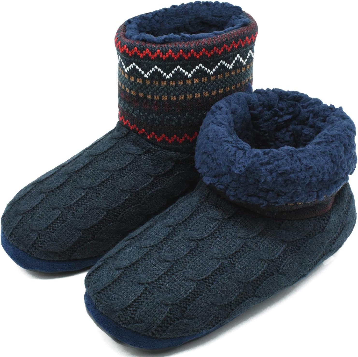 COFACE Herren Hüttenschuhe Lammfell Winter Hausschuhe Warme Plüsch Gefütterte Hausstiefel Männer Hau - Image 7
