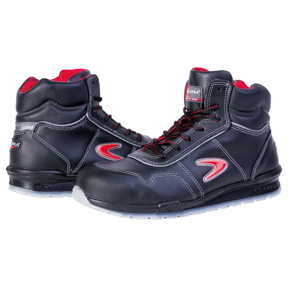 Cofra 78470-000.W43 PUSKAS S3 SRC Sicherheitsstiefel, Schwarz/Rot, Grösse 43 43 EU, 43 EU - Image 5