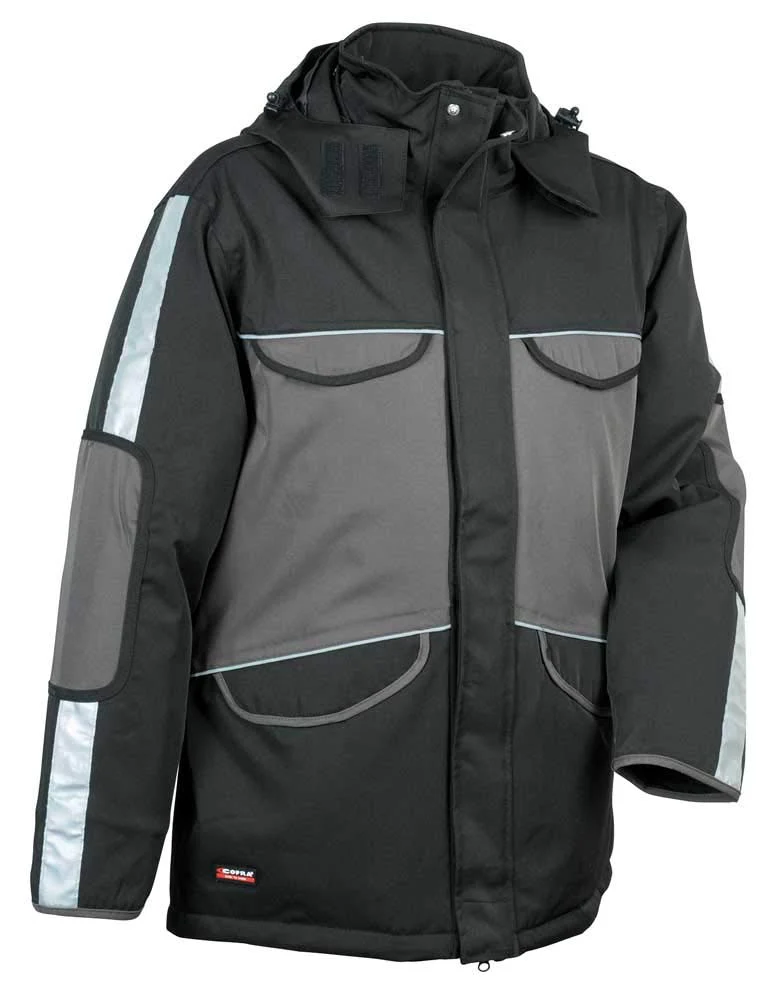Cofra V098-0-00.Z44 Polsterjacke "Sankt Moritz", Grösse 44, schwarz/anthrazit 44 BLACK CHARCOAL, 44