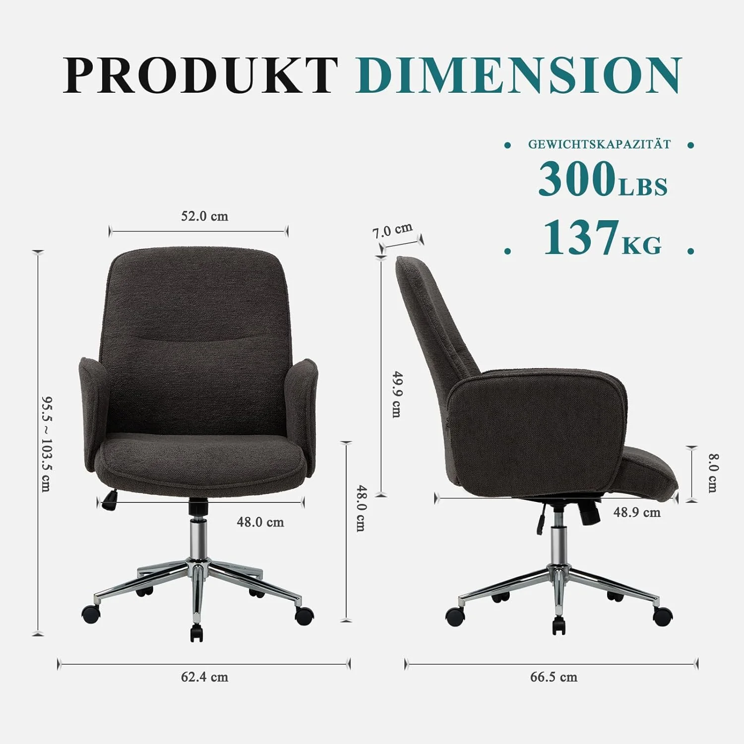 COLAMY High Back Shell-förmigen Bürostuhl, Moderne ergonomische Home Computer Schreibtischstuhl mit - Image 2