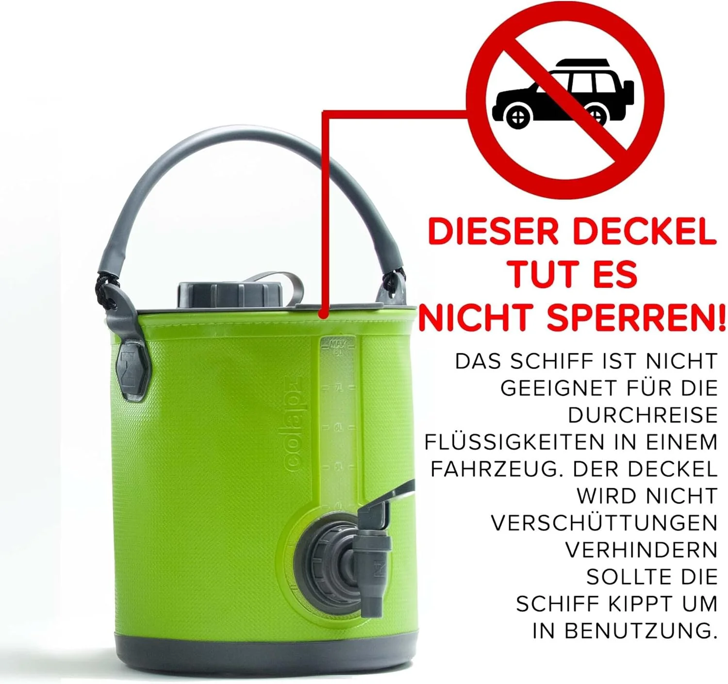 Colapz 2-in-1 Faltbarer Wasserkanister mit Hahn – BPA-freier Trinkwasserbehälter & Falteimer für Cam - Image 3