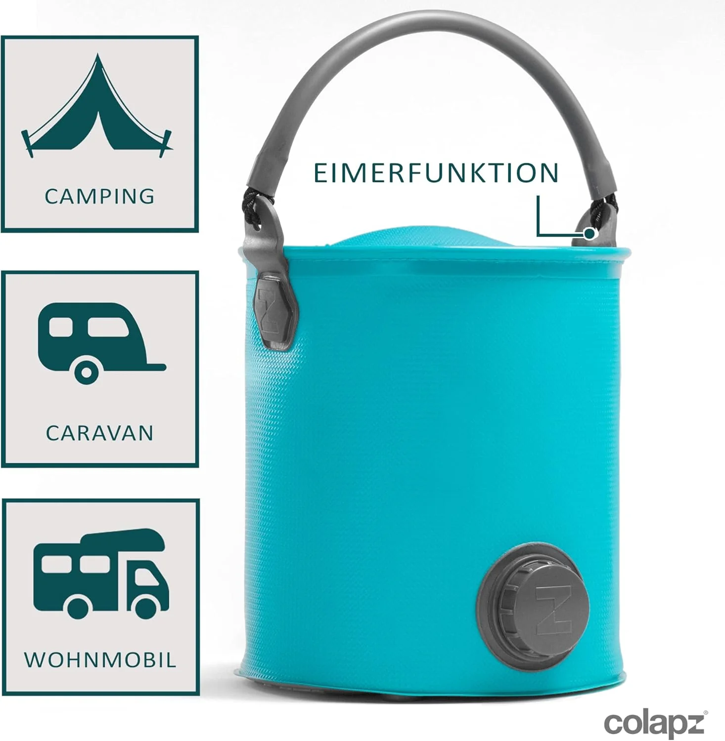 Colapz Faltbare Giesskanne und Eimer für Frischwasser, Campingausrüstung Zelten Festival Praktische - Image 6