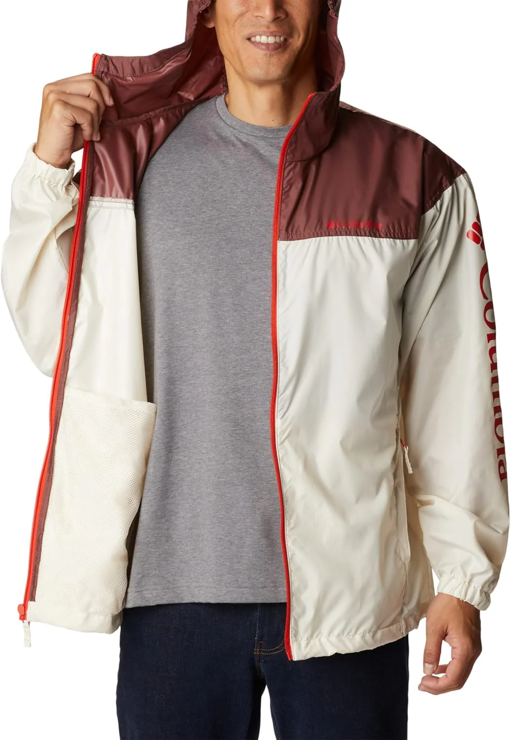 Columbia Herren Flash Challenger Novelty Windjacke S Chalk, Light Raisin, S Chalk, Light Raisin - Image 6