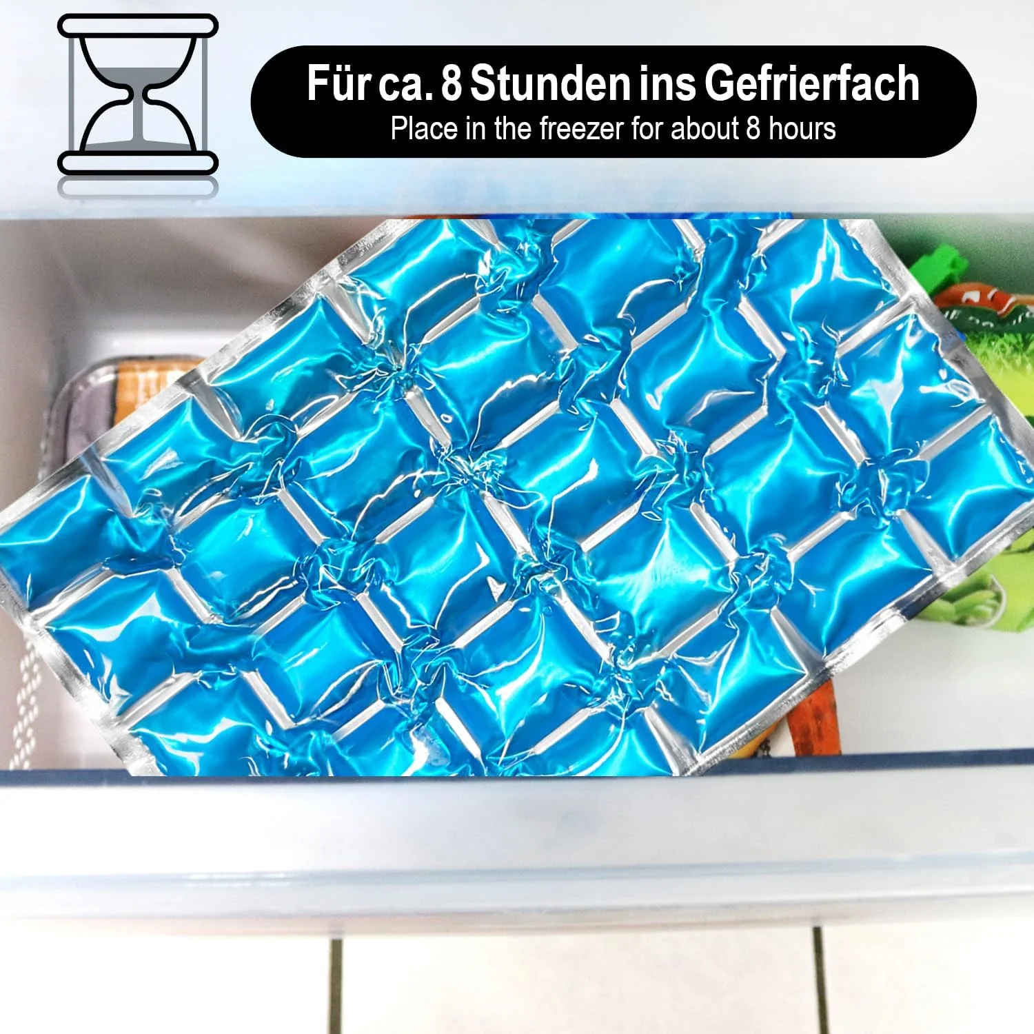 com-four® 4x Flexibles Eis-Pack - Kühlkompresse mit 25 Kühlzellen - Kühlpack für Haushalt, Camping u - Image 4
