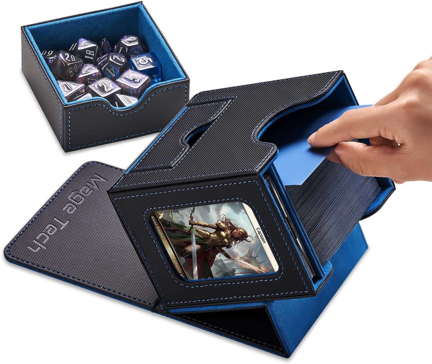 Commander Deckbox für MTG - Patentiertes Design, Commander Display, passt für 100 doppelt eingehüllt - Image 7