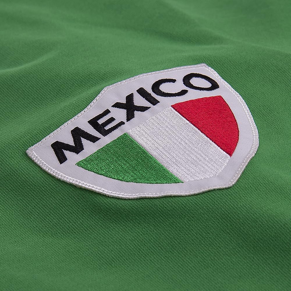 Copa Mexiko Pele Retro Fussball Trikot 1980'er Jahre M Vert/Blanc/Rouge, M Vert/Blanc/Rouge - Image 5
