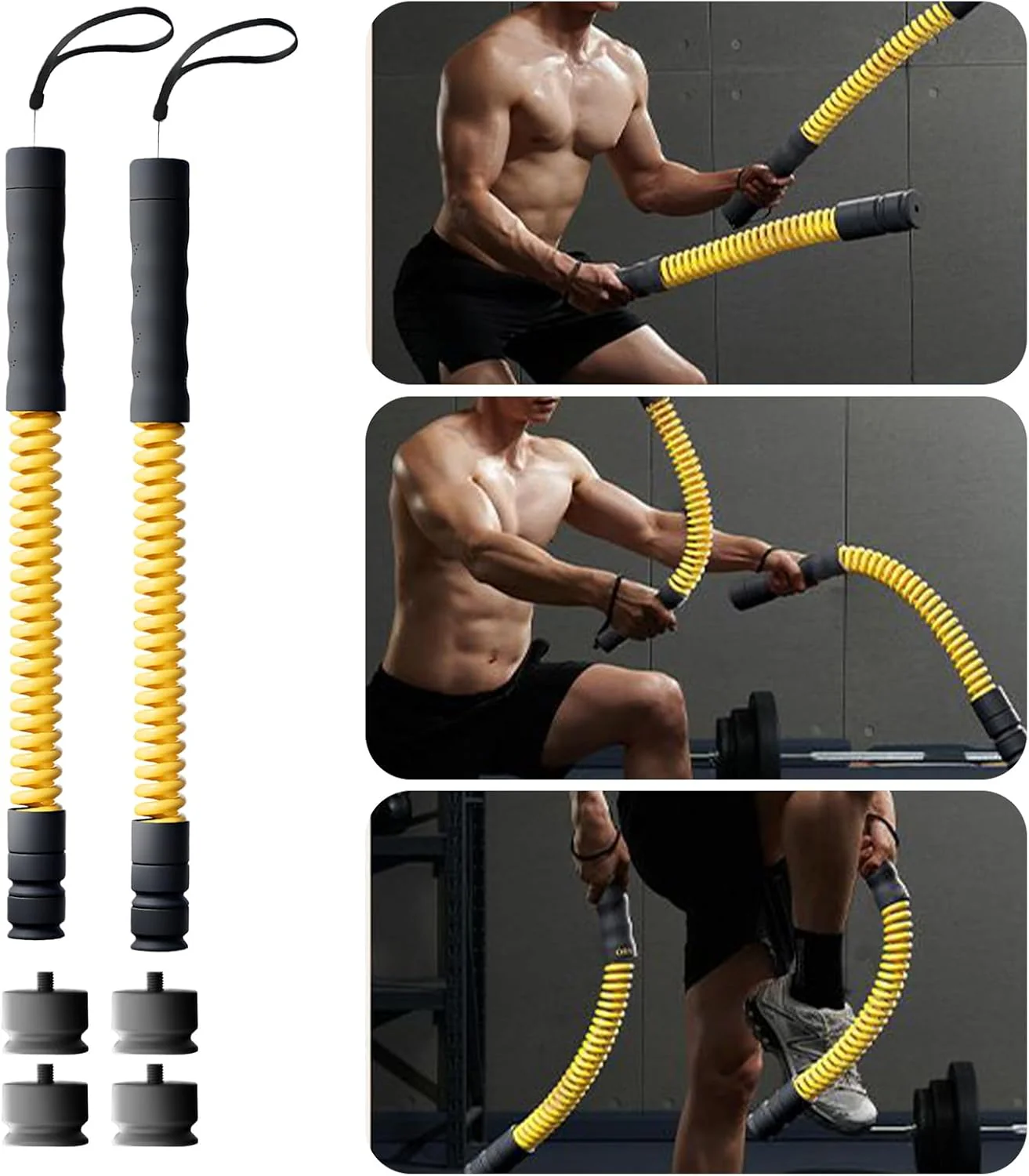 Cordless Weighted Battle Ropes 51cm Verstellb Battle Rope Ohne Seil, Gewichtete Trainingsseile Mit 4 - Image 4
