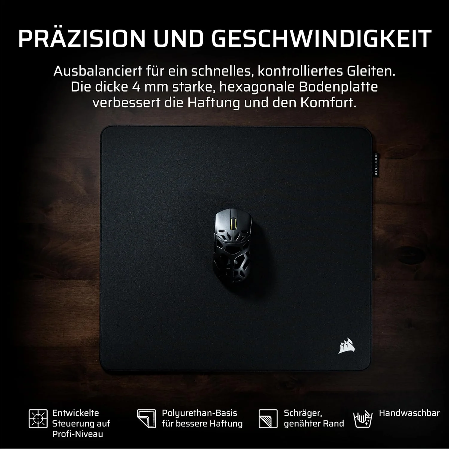 Corsair MM PRO Control Mittleres Gaming-Mauspad – E-Sport-Thema für Präzision und Mikroeinstellungen - Image 2