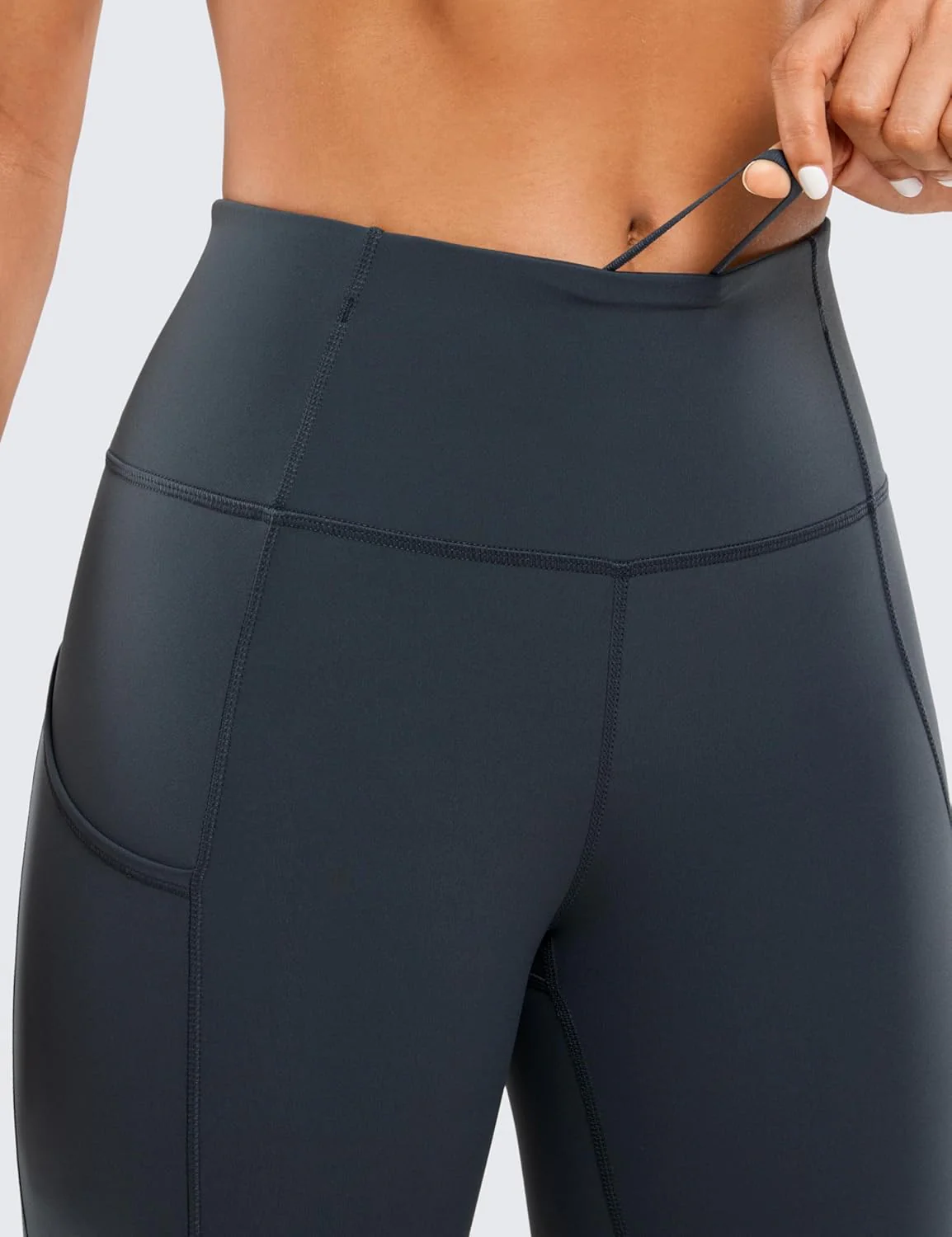 CRZ YOGA Damen Naked Feeling Sport Leggings mit Taschen High Waist Sporthose Gym Blickdicht Yogahose - Image 3