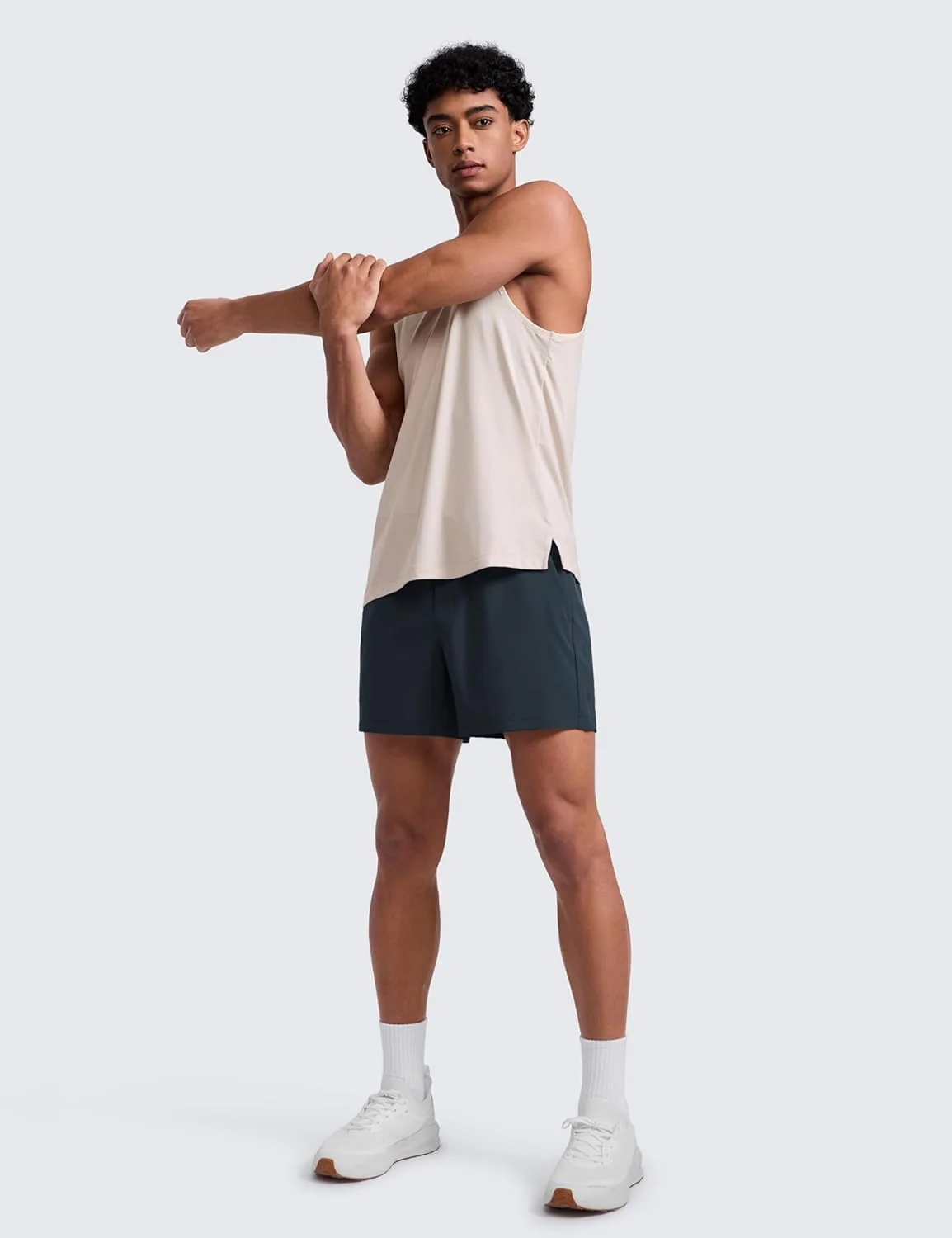 CRZ YOGA Herren Sports Shorts Schnelltrocknend Fitness Kurz Hose Laufshorts mit Taschen - 13/18/23cm - Image 4
