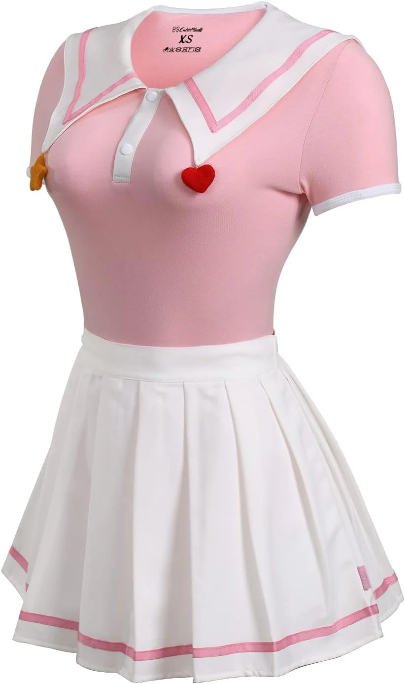 CutiePlusU Baumwoll Strampler Einteiler für Erwachsene Cosplay Goodnight Einteiler Rock-Set Rosa XS, - Image 6