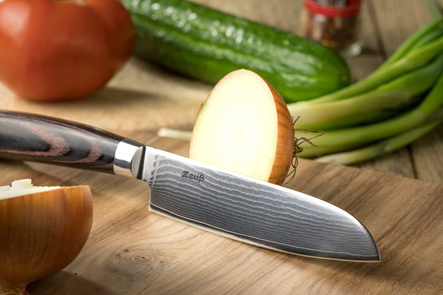 Damastmesser Santoku Messer L (24 cm) Profi-Kochmesser aus echtem 67 Lagen Damaststahl I Damast-Küch - Image 2