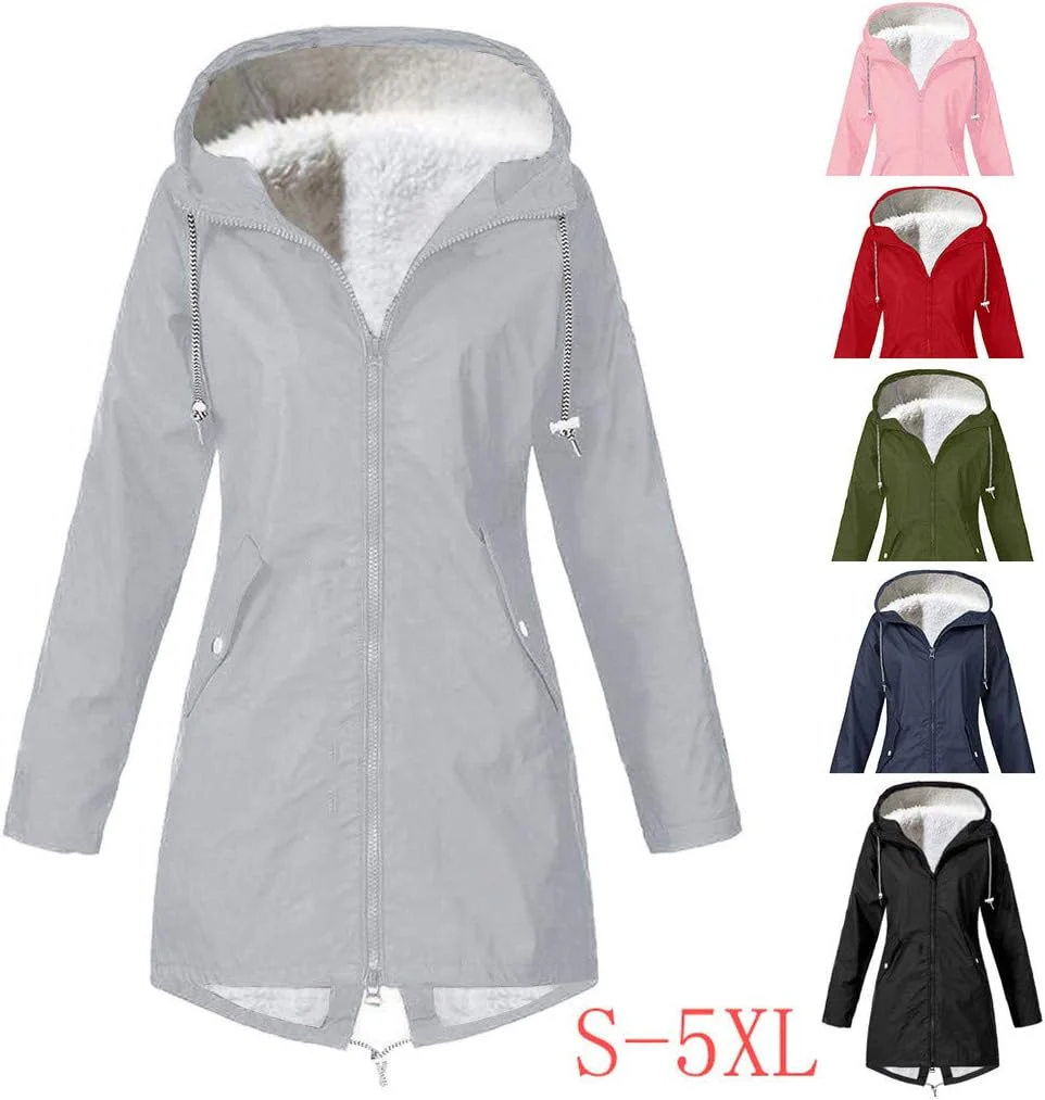 Damen Regenjacke Wasserdicht Herbst Übergangsjacke Jacken Windjacke Frauen Frühling Jacke Outwear Ka - Image 6