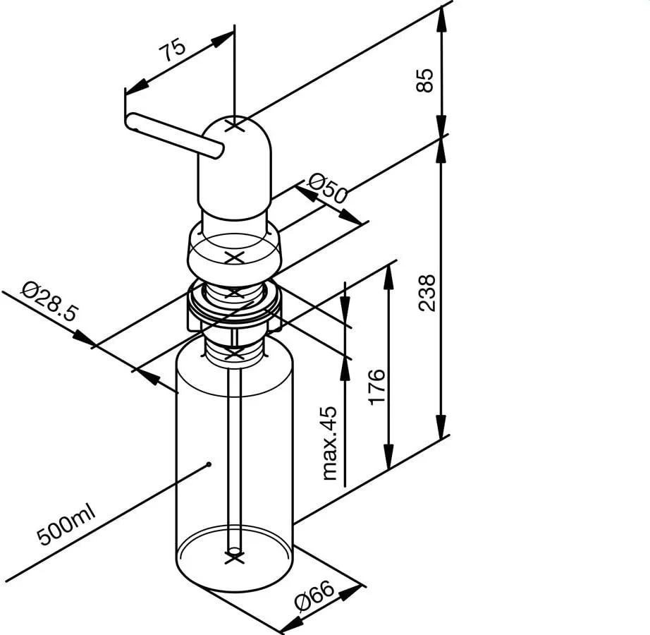 Damixa Küche Zubehör / 48000.00 / Dispenser/Chrom - Image 2