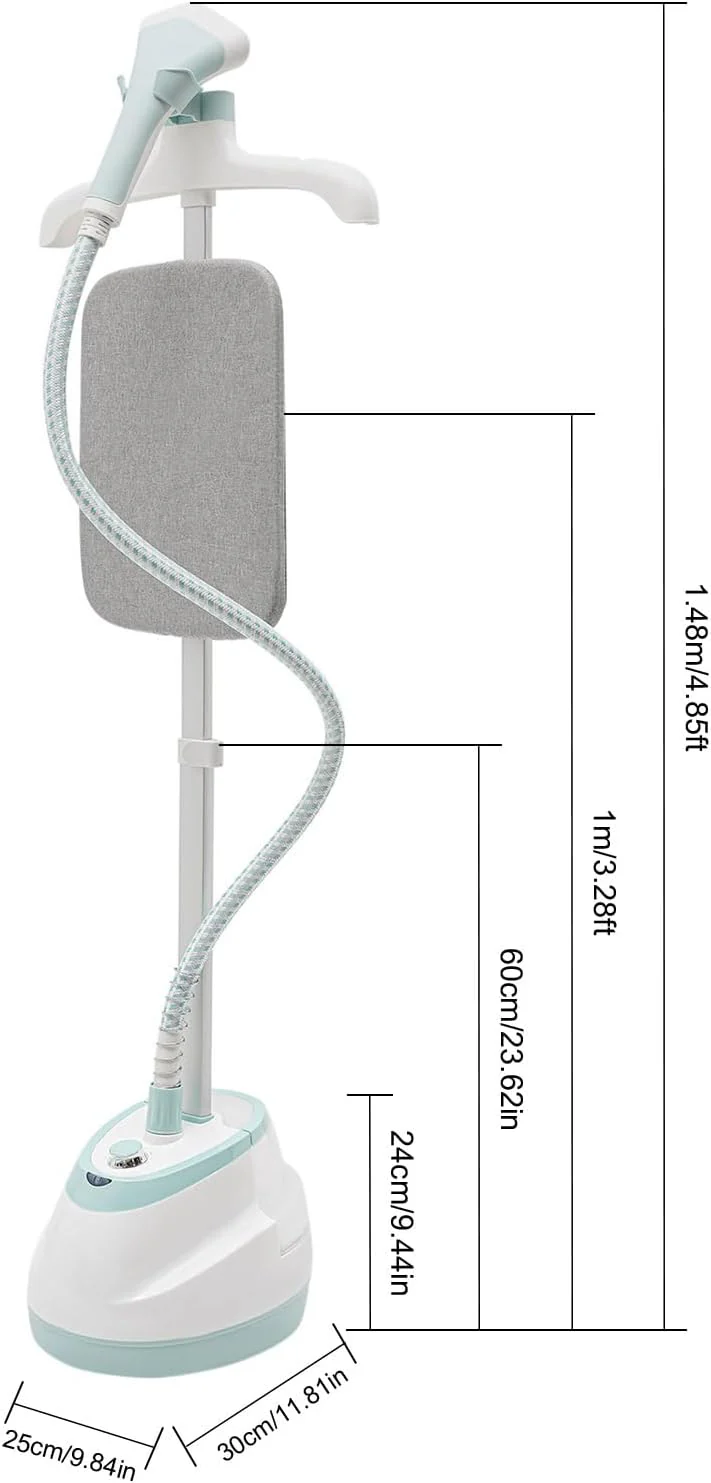 Dampfglätter Station,2-In-1 Bügelmaschine Stehender Dampfgarer Freistehend Elektrisch Mit Handschuh - Image 2