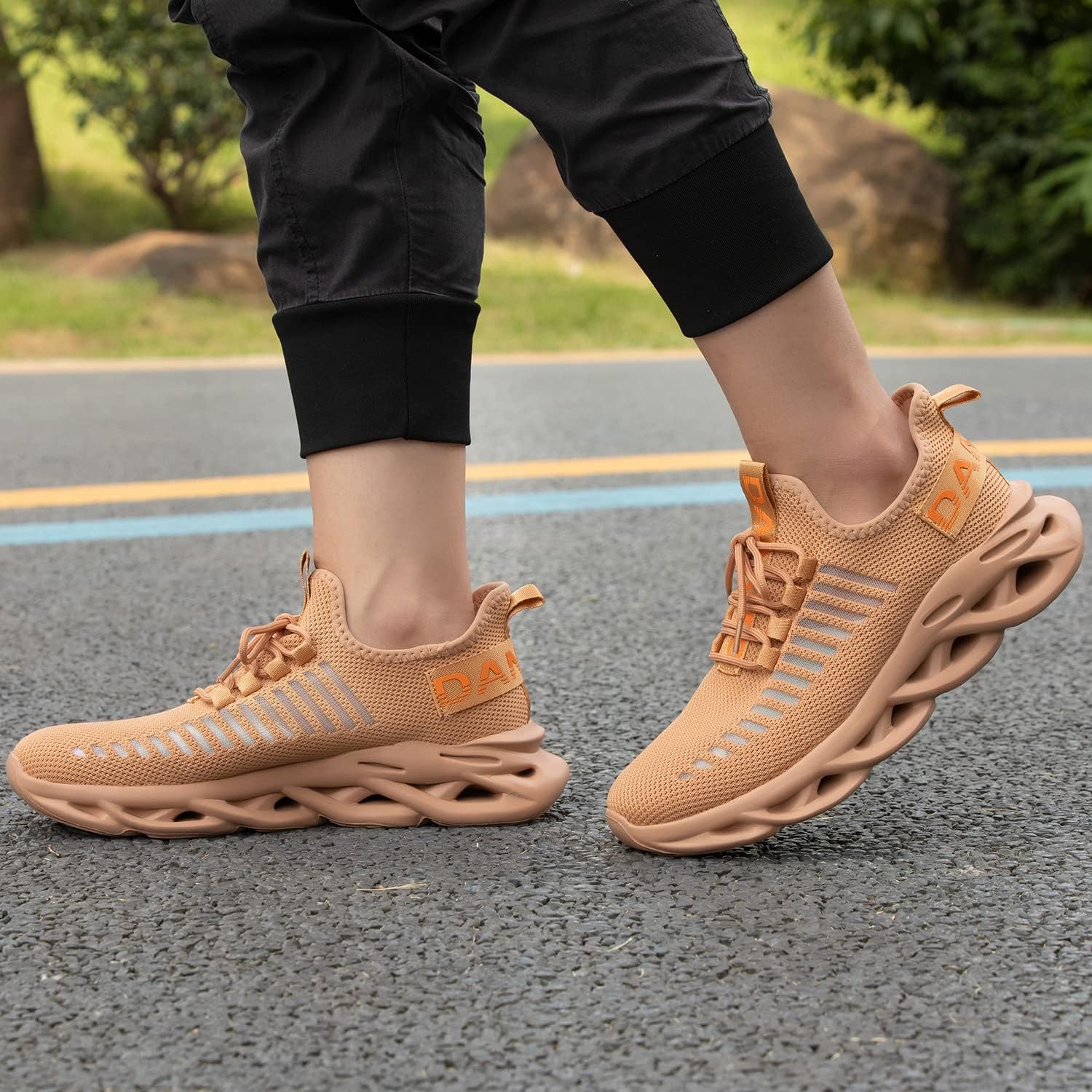 DANNTO Laufschuhe Herren Turnschuhe Damen Sneaker Leichte Atmungsaktiv rutschfeste Sportschuhe Gym F - Image 7