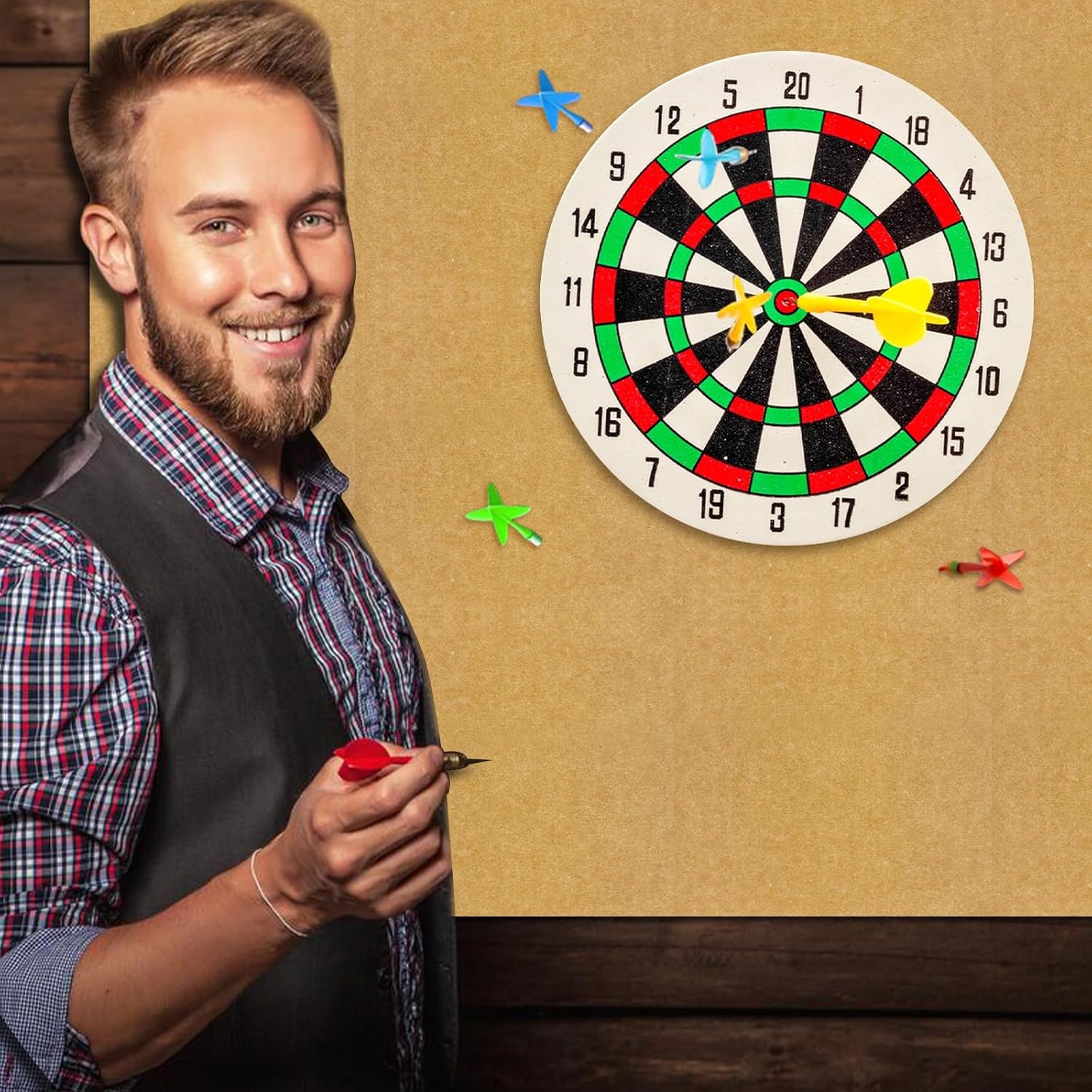Dartscheibe Wandschutz Filz Dartscheibe Wandschutz selbstklebend gespleisste Wand Surround Board Dar - Image 5