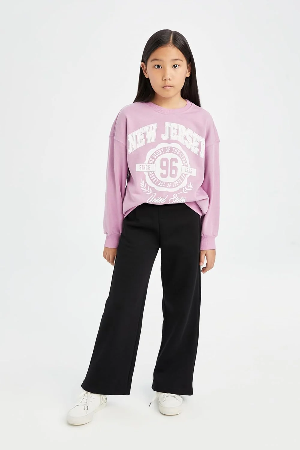 DeFacto Girl Regular Fit Langarm Gestricktes Kapuzen-Sweatshirt für Mädchen 8-9 Jahre Lilac, 8-9 Jah - Image 4