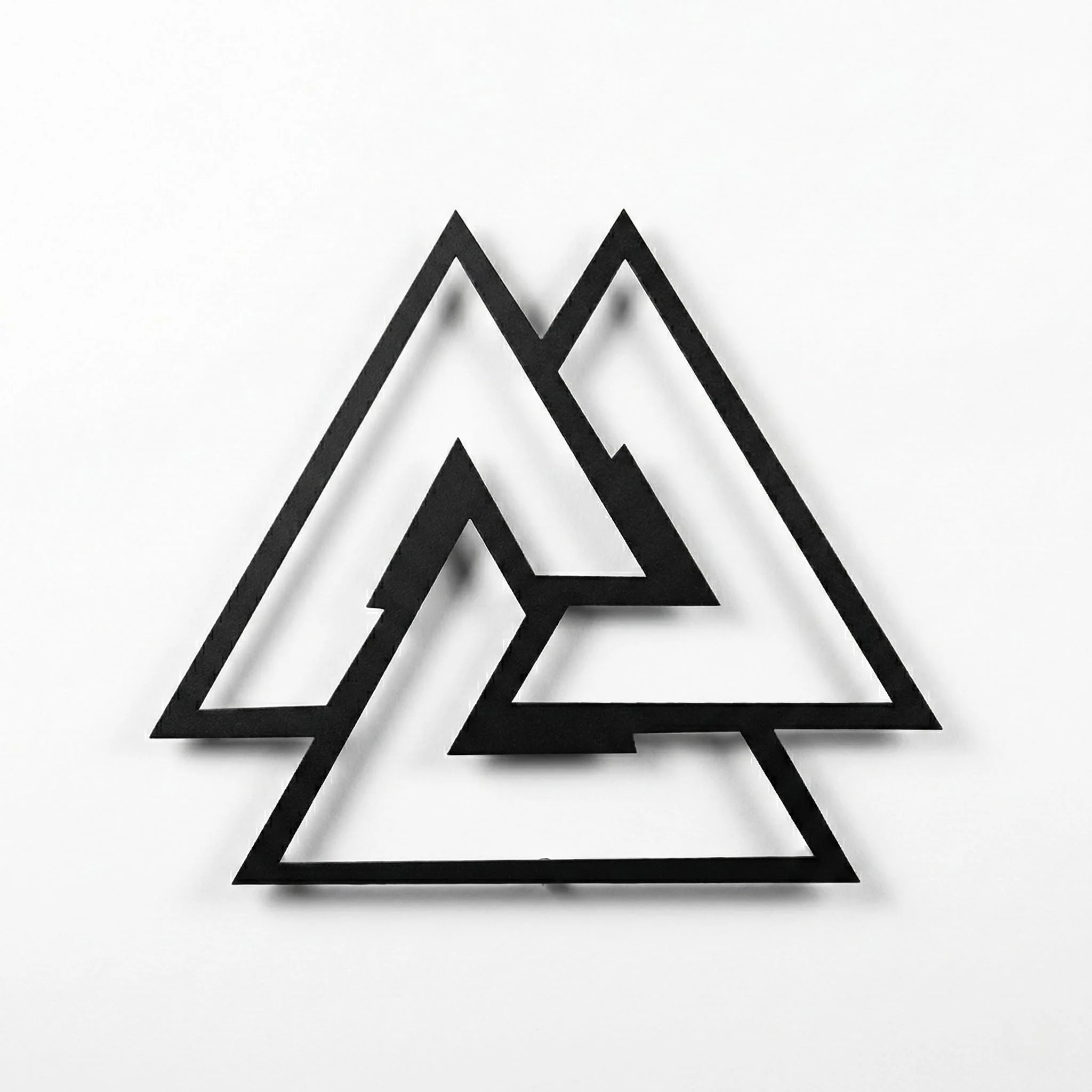 DEKADRON Metall-Wandkunst, Metall Valknut Dekor, nordische Mythologie Walknut keltische nordische Od